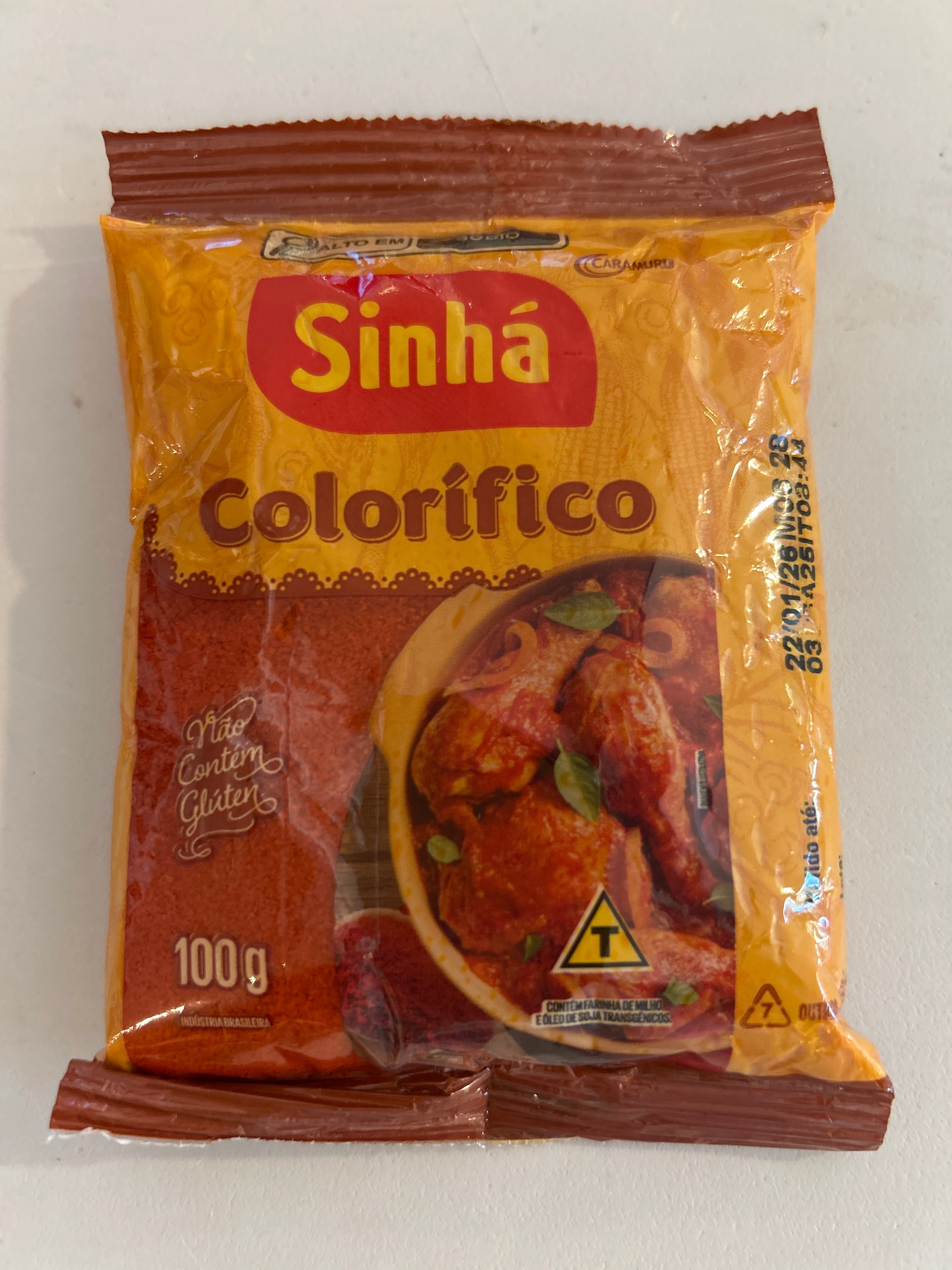 Colorant alimentaire (Colorífico (Colorau) - SINHÁ - 100g