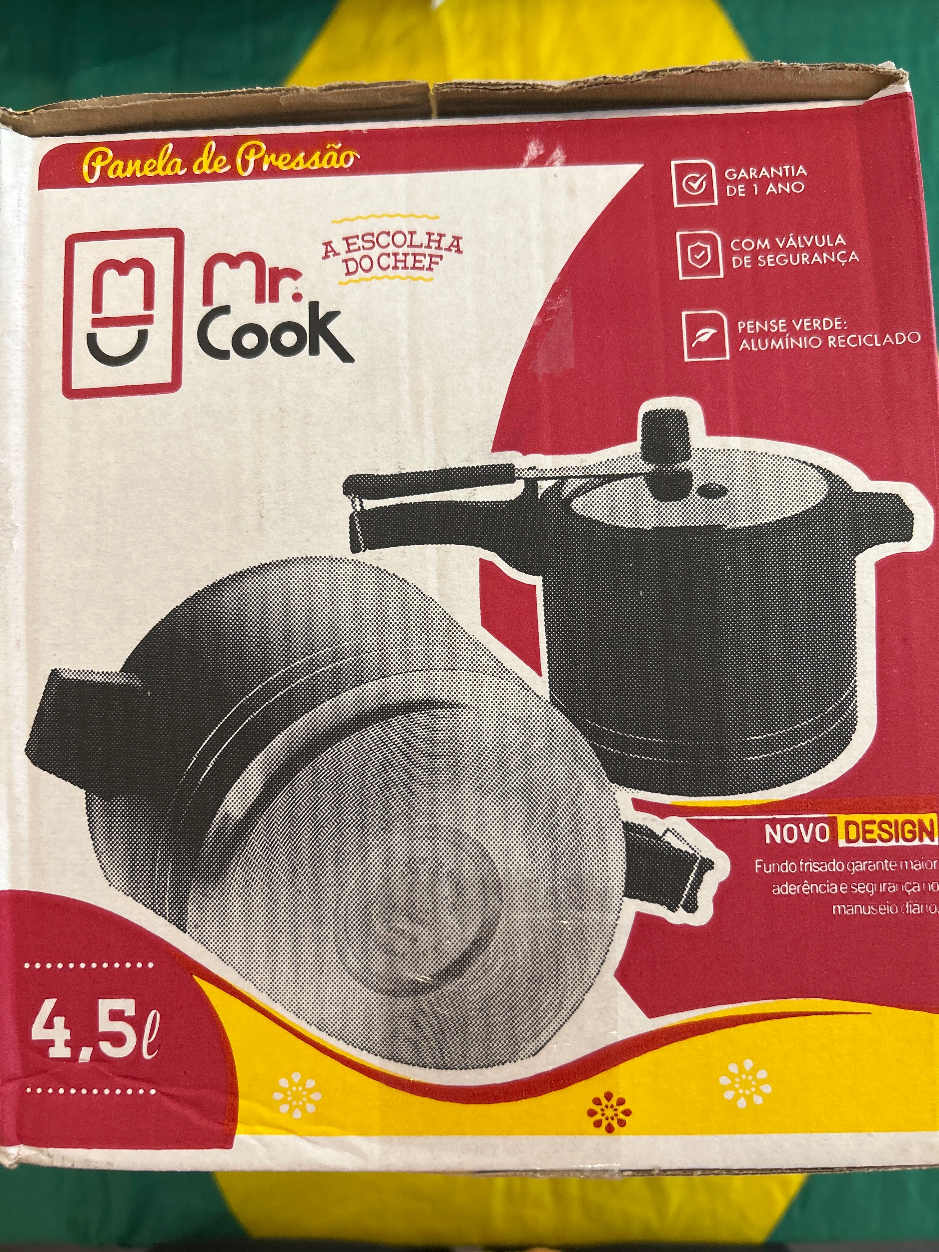 Red Pressure Cooker (Non-Stick Pressure Pot) - MISTER COOK - 4.5L