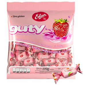 Bala de Iogurte Morango Guty - ERLAN - 400g
