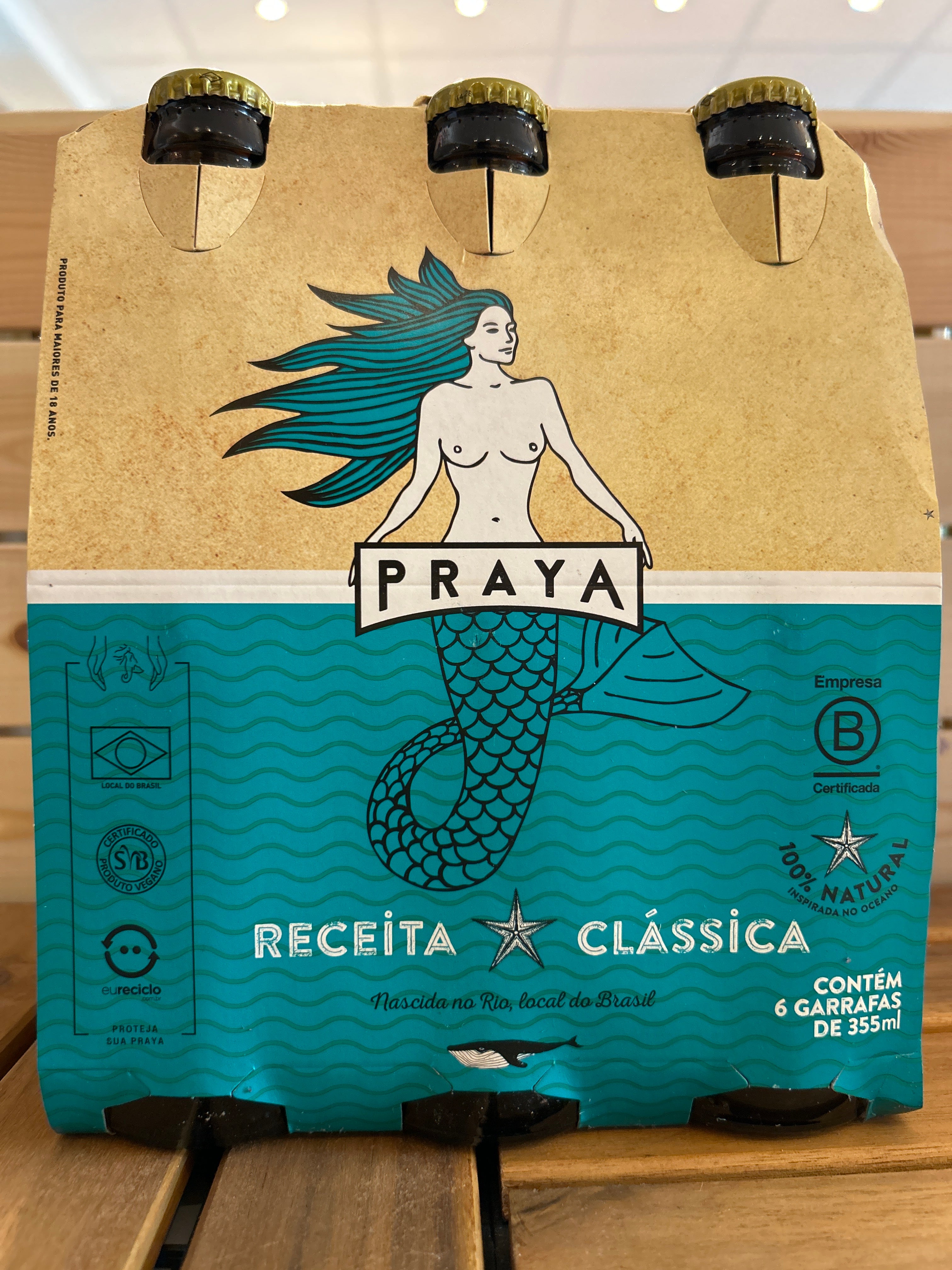 Pack 6 unités - Bière brésilienne Witbier PRAYA bouteille (Cerveja witbier - PRAYA) - Garrafa 355 ml - Praya