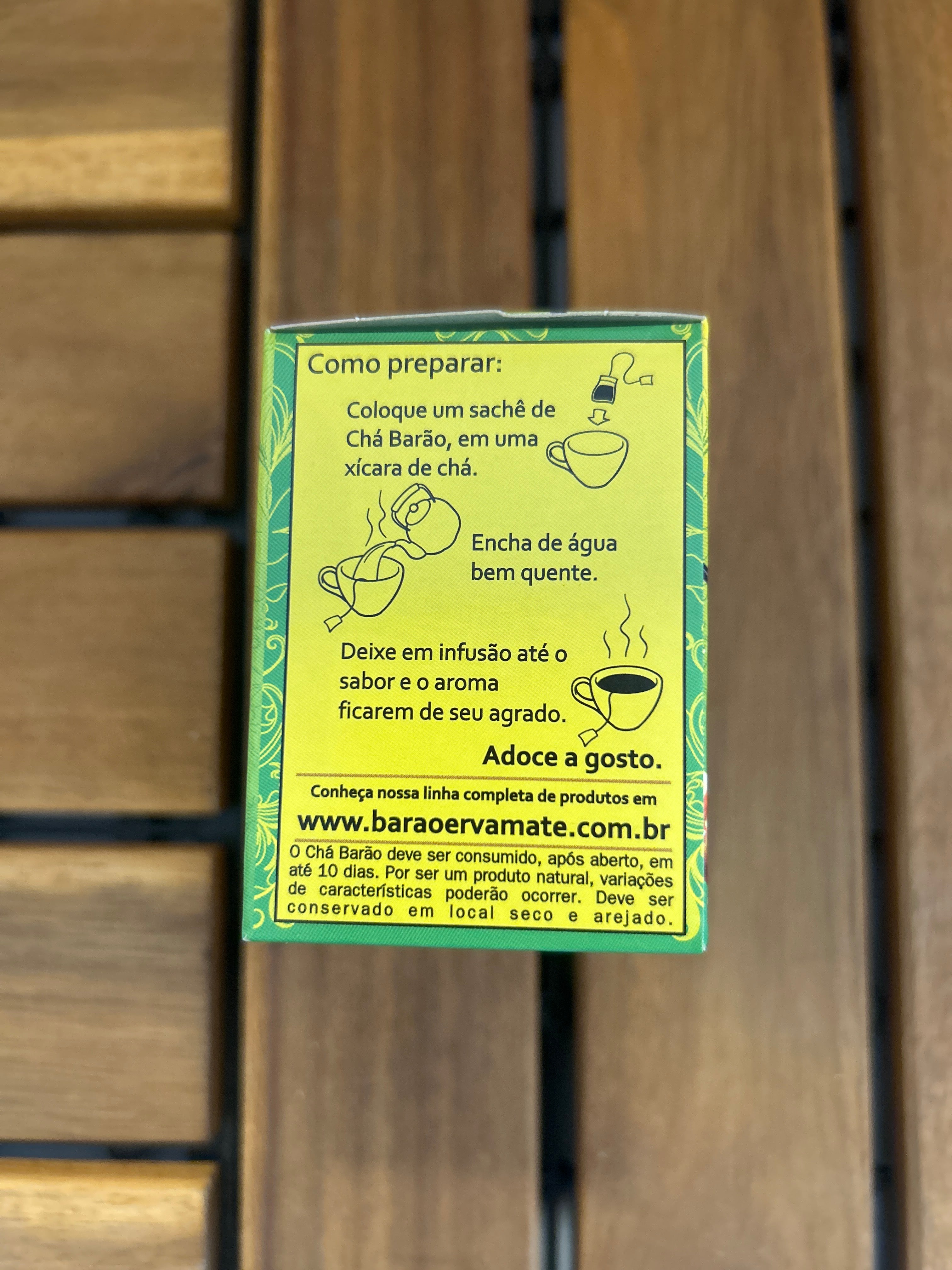 Tisane de citron, gingembre et miel (10 sachets) (Thé Citron, Gingembre et Miel)(10 sachets) BARÃO