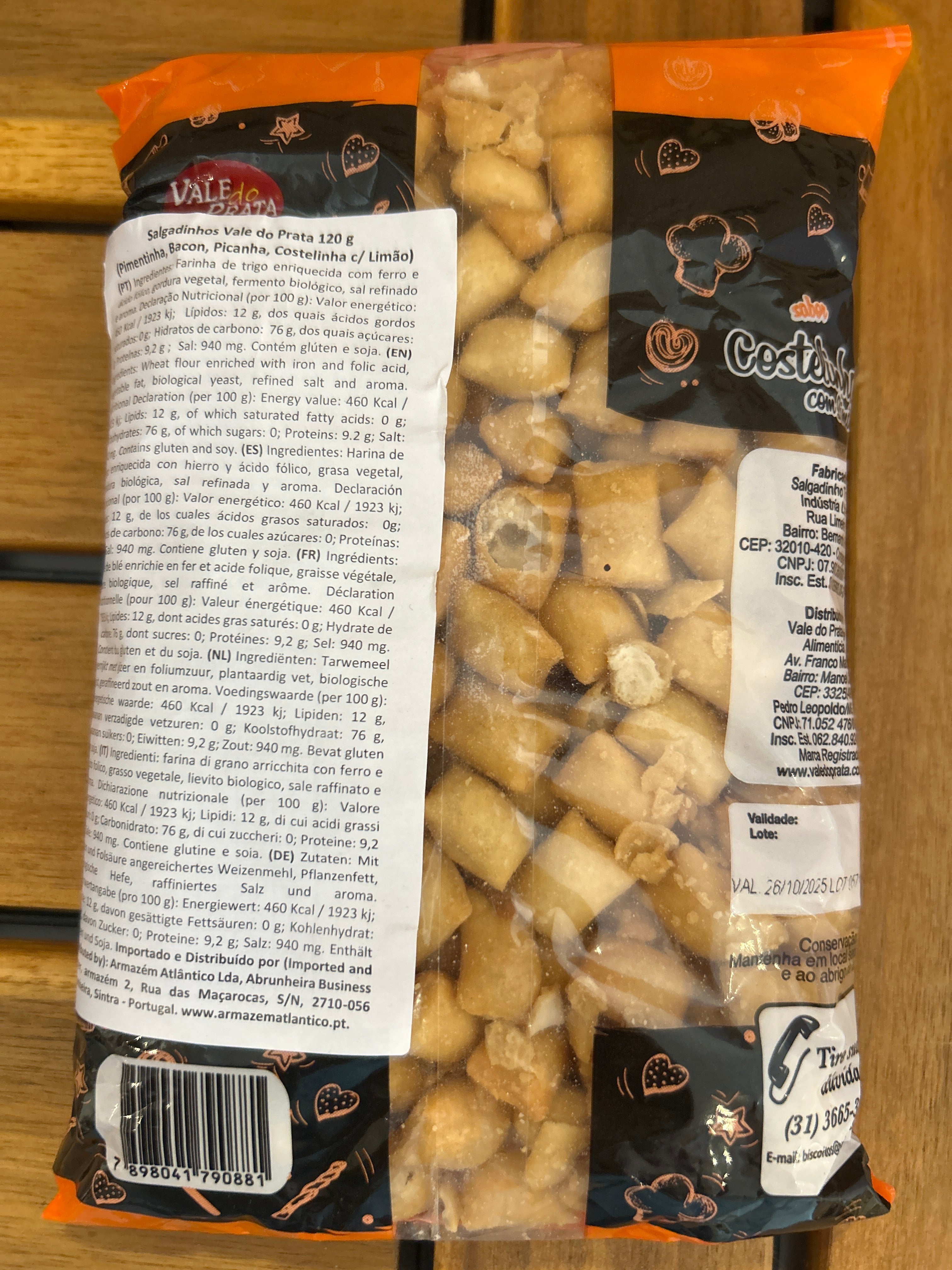 Snack flavor Rib (Snack flavor Rib) - VALE DO PRATA - 120g