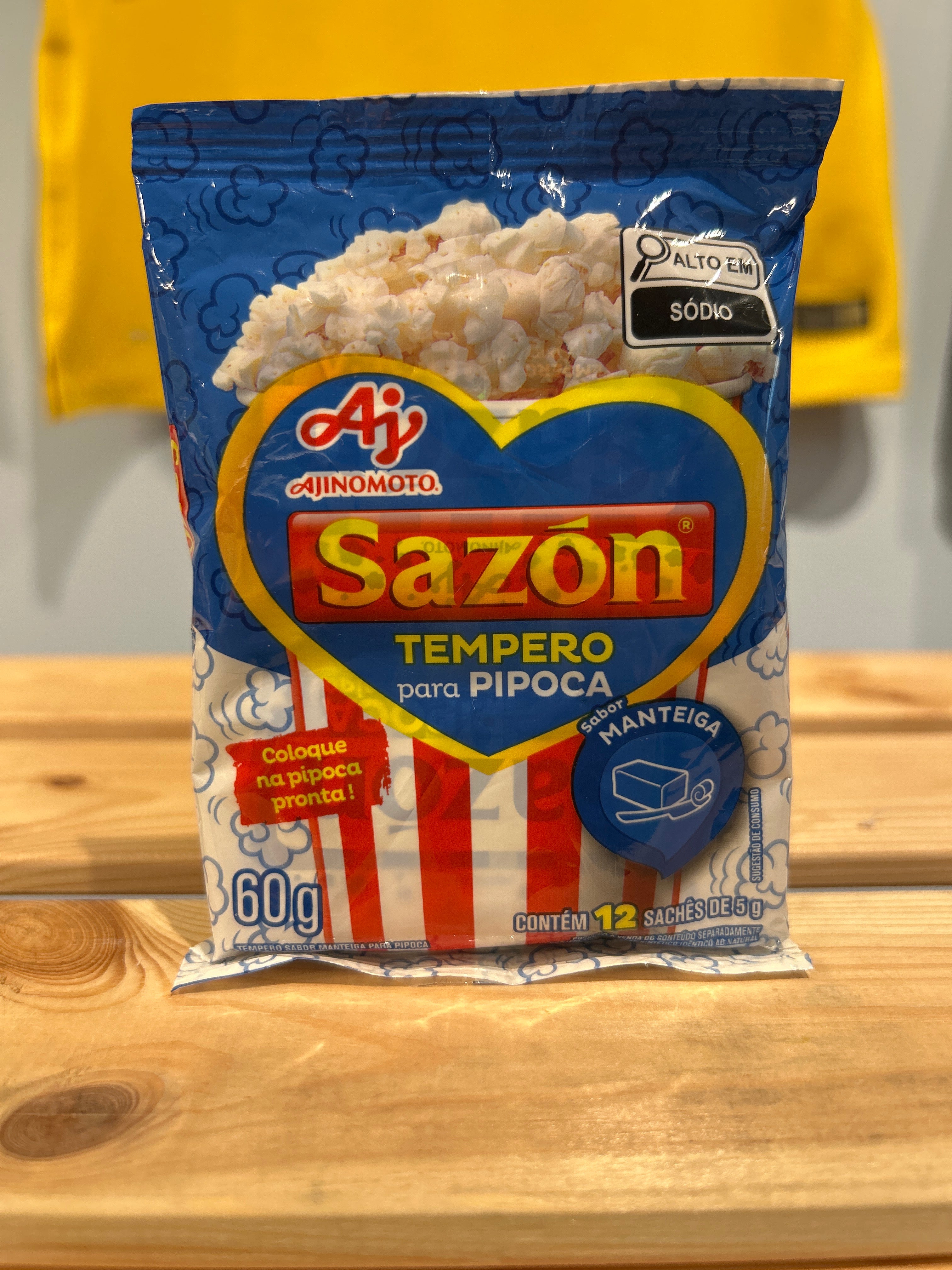Condimento per popcorn (burro) (Tempero para Pipoca Manteiga) - SAZÓN - 60g