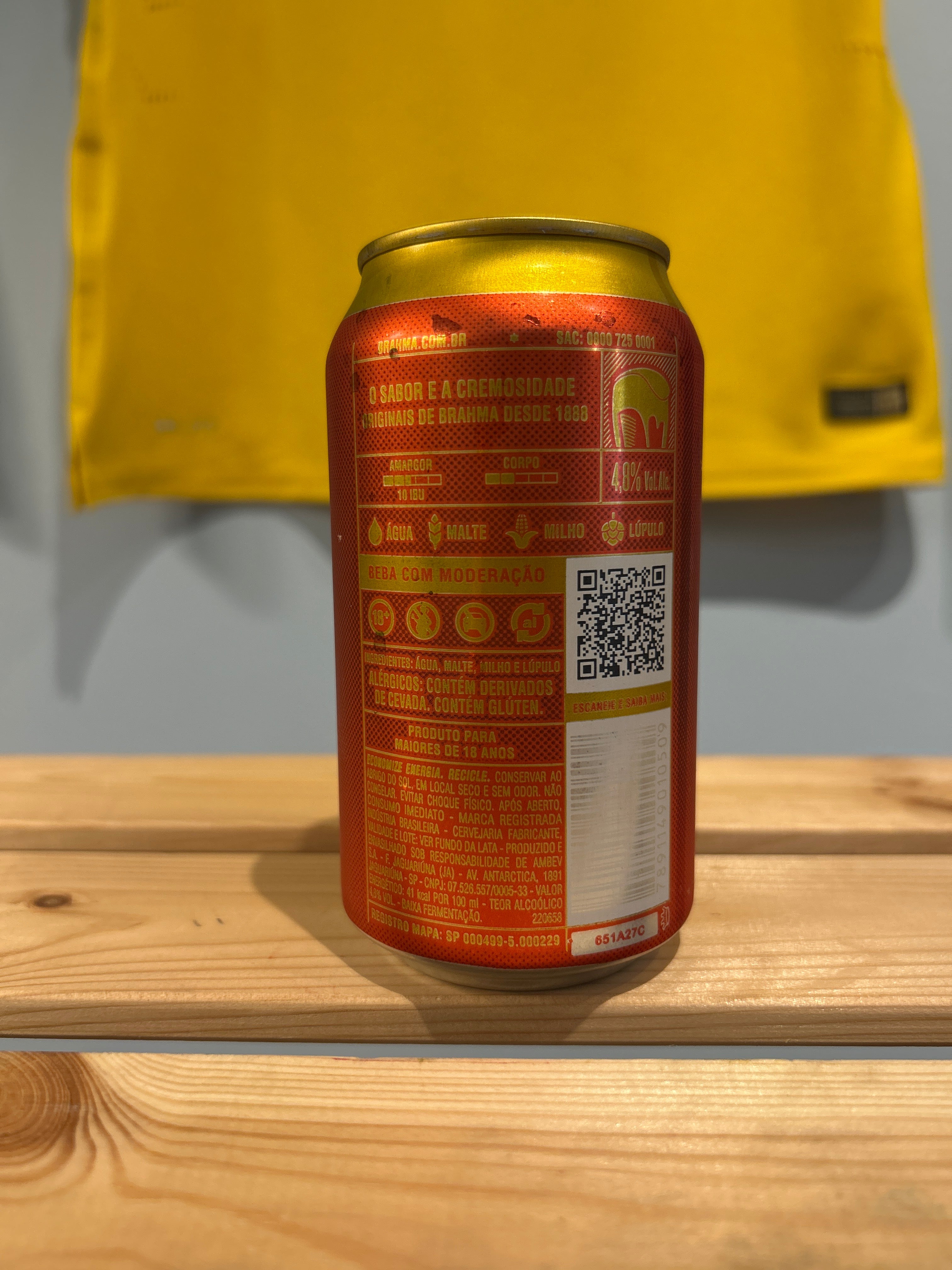 Brazilian beer (Cerveja BRAHMA) - AMBEV - 350ml