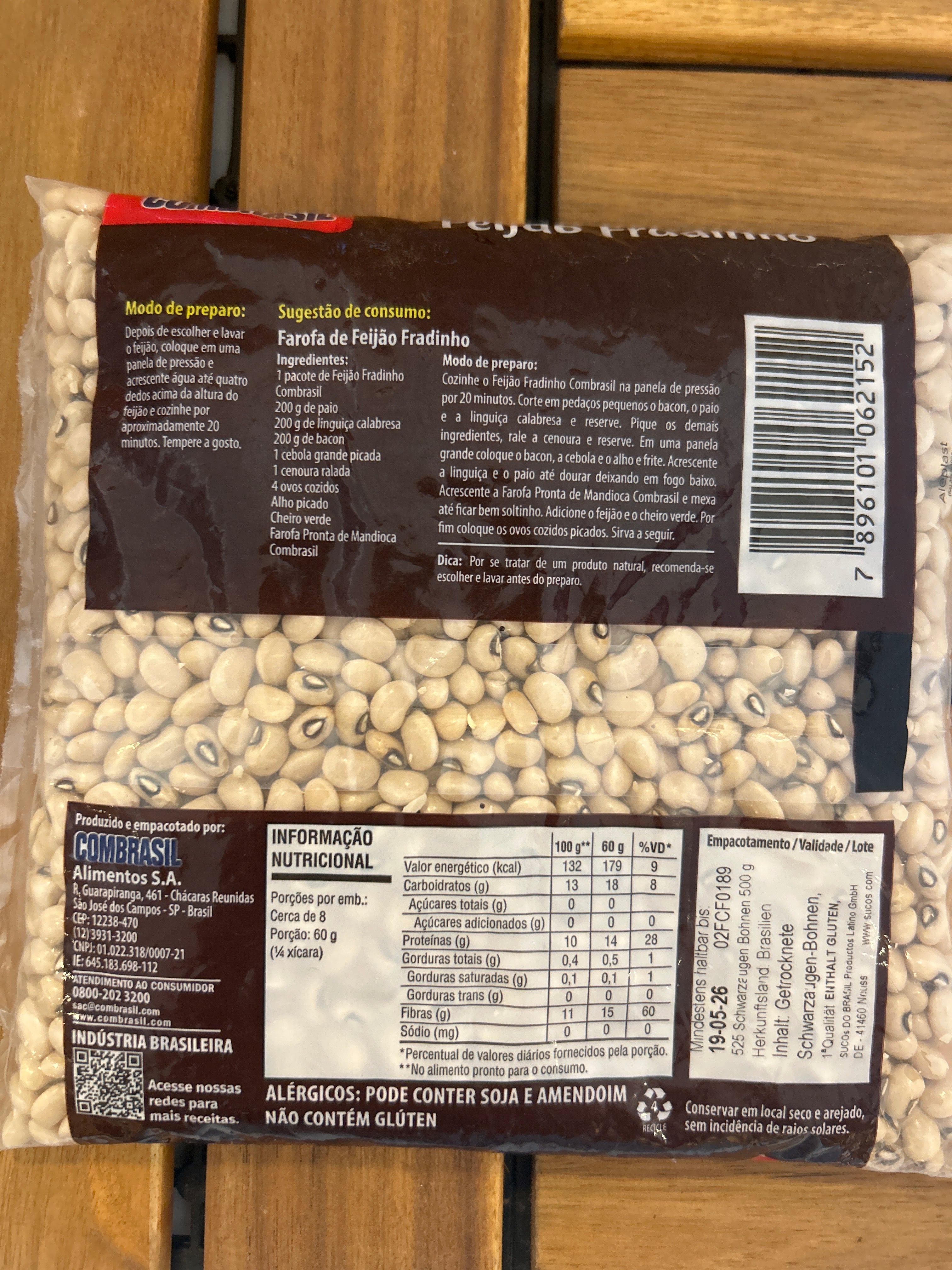 Black-eyed peas (Feijão Fradinho - Feijão de Corda) - COMBRASIL - 500g
