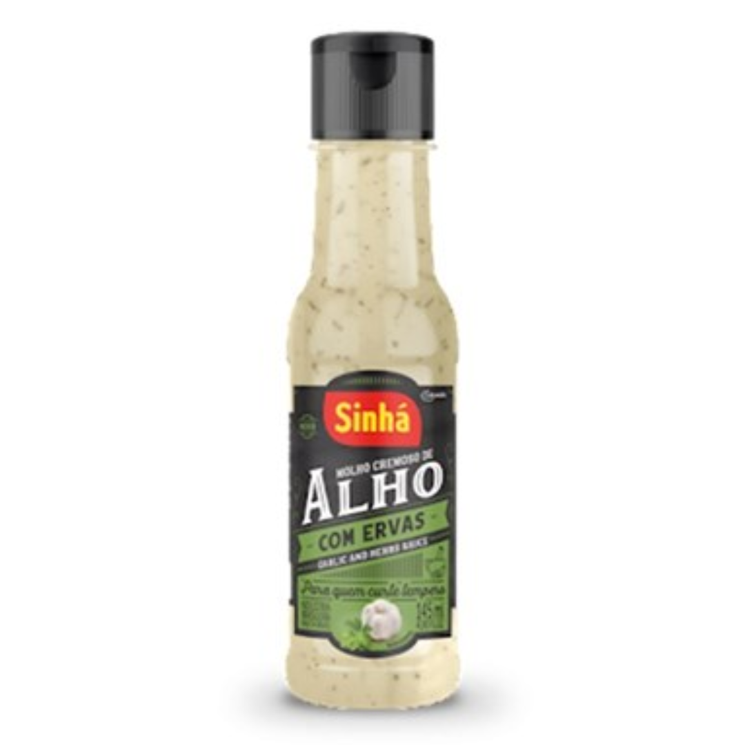 Sauce crémeuse à l'ail avec herbes - SINHÁ - 145ml