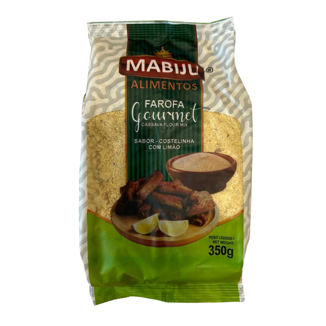 Manioc Farofa with Lemon Gourmet Ready to Use (Ready Manioc Farofa with Ribs and Lemon Gourmet) - MABIJU - 350g