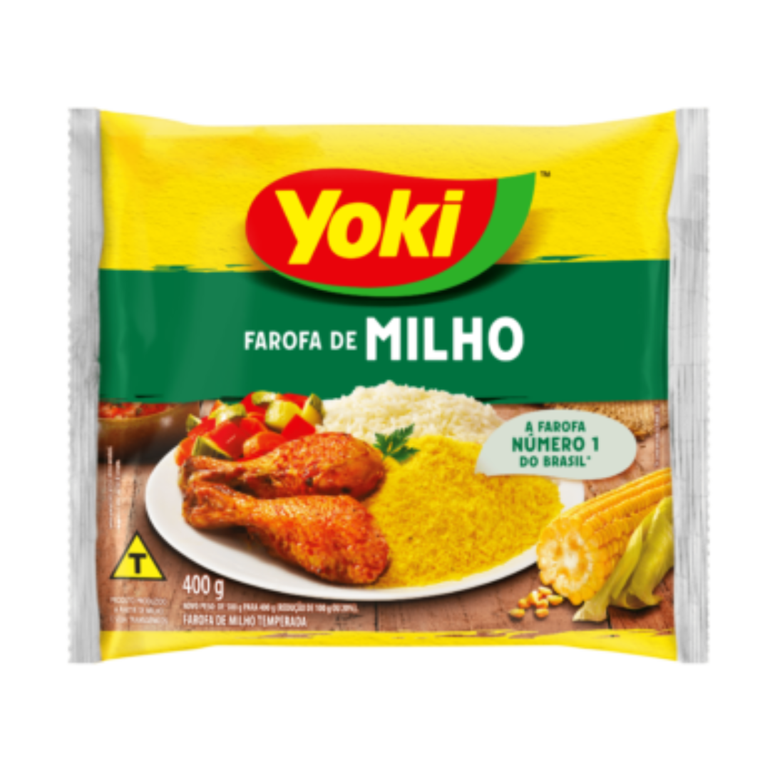 Farofa de maïs assaisonnée (Farofa de Milho Temperada) - YOKI - 400g