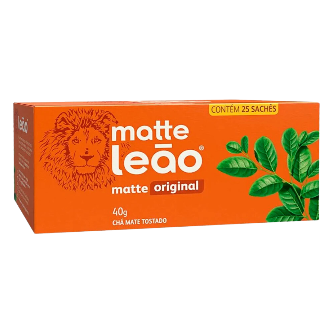Chá Matte Original - LEÃO - 40g - Contém 25 sachês - Mon Petit Brésil