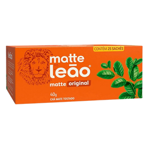 Chá Matte Original - LEÃO - 40g - Contém 25 sachês