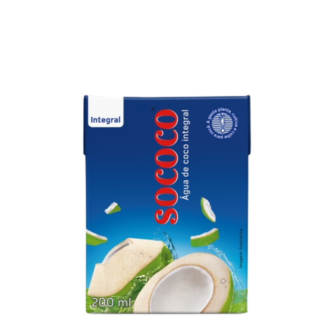 Água de Coco (Eau de coco) - SOCOCO - 200ml - Mon Petit Brésil