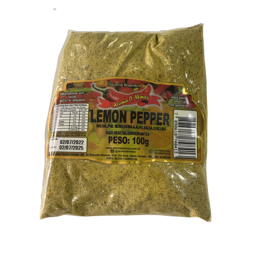 Assaisonnement Poivre & Citron (Assaisonnement Lemon Pepper) - AROMA DE MINAS - 100g