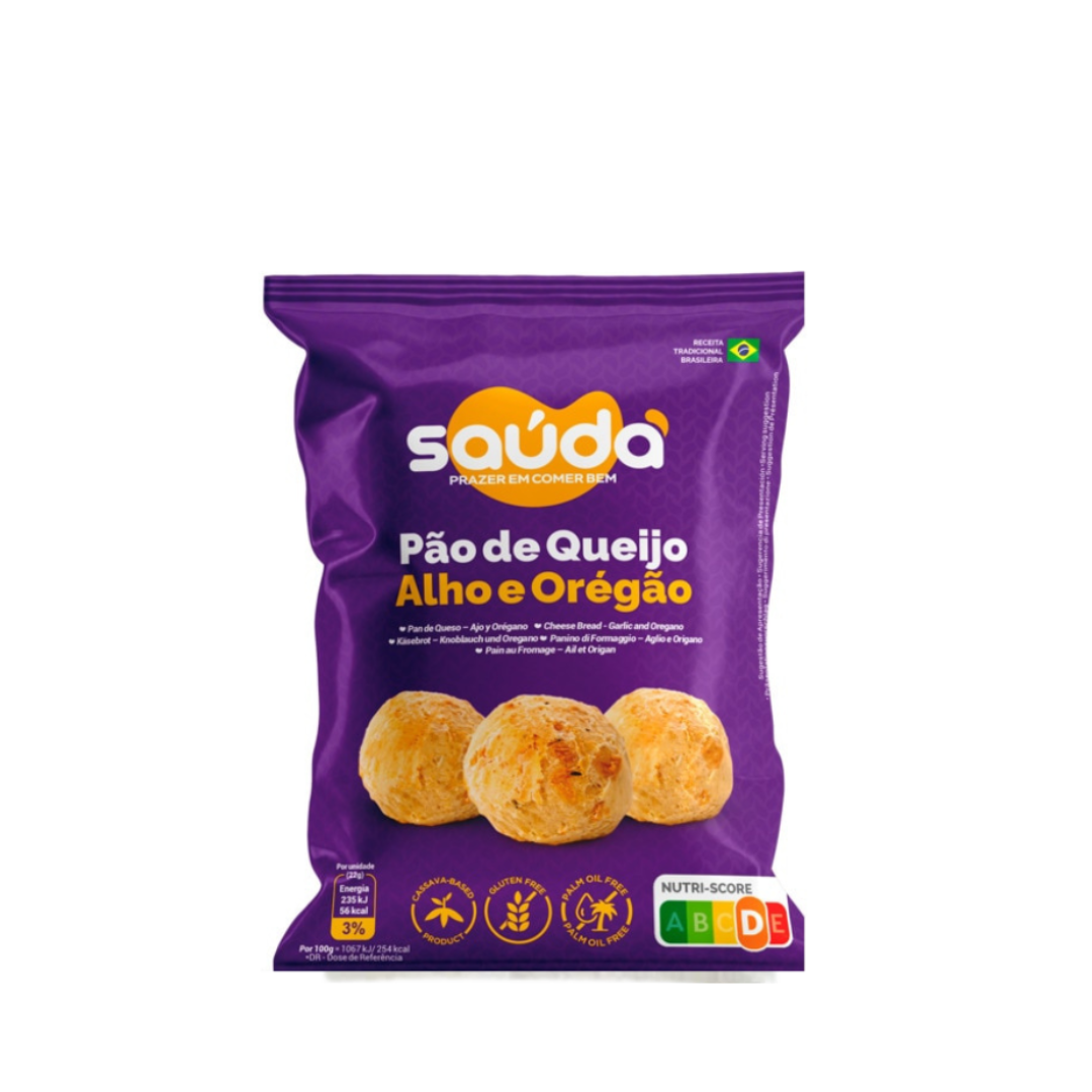 Cheese Bread with garlic and oregano - Frozen product (Frozen garlic and oregano Cheese Bread) - Saúda - 260g (Frozen)