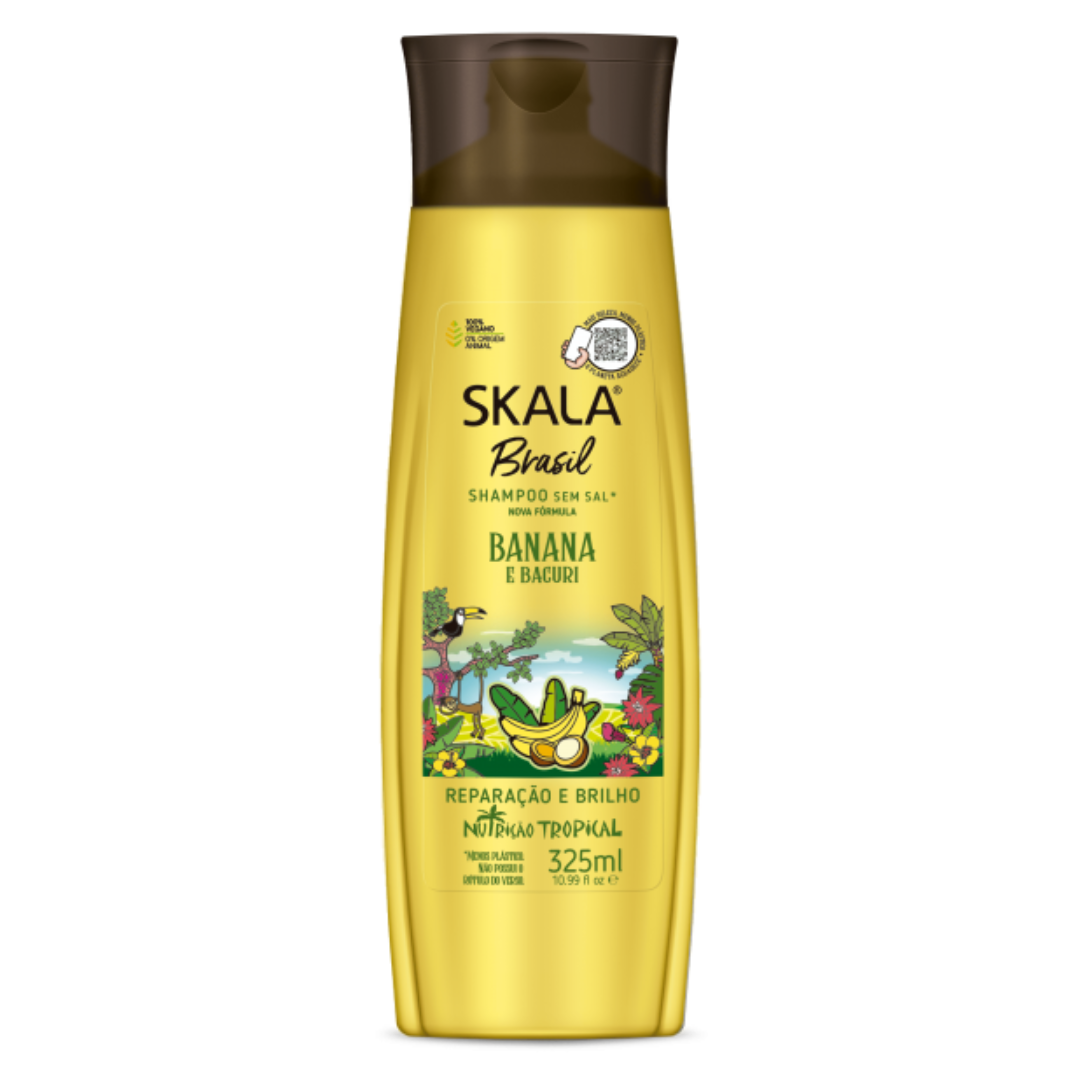 Shampoo Banana e Bacuri - SKALA - 325ml - Mon Petit Brésil