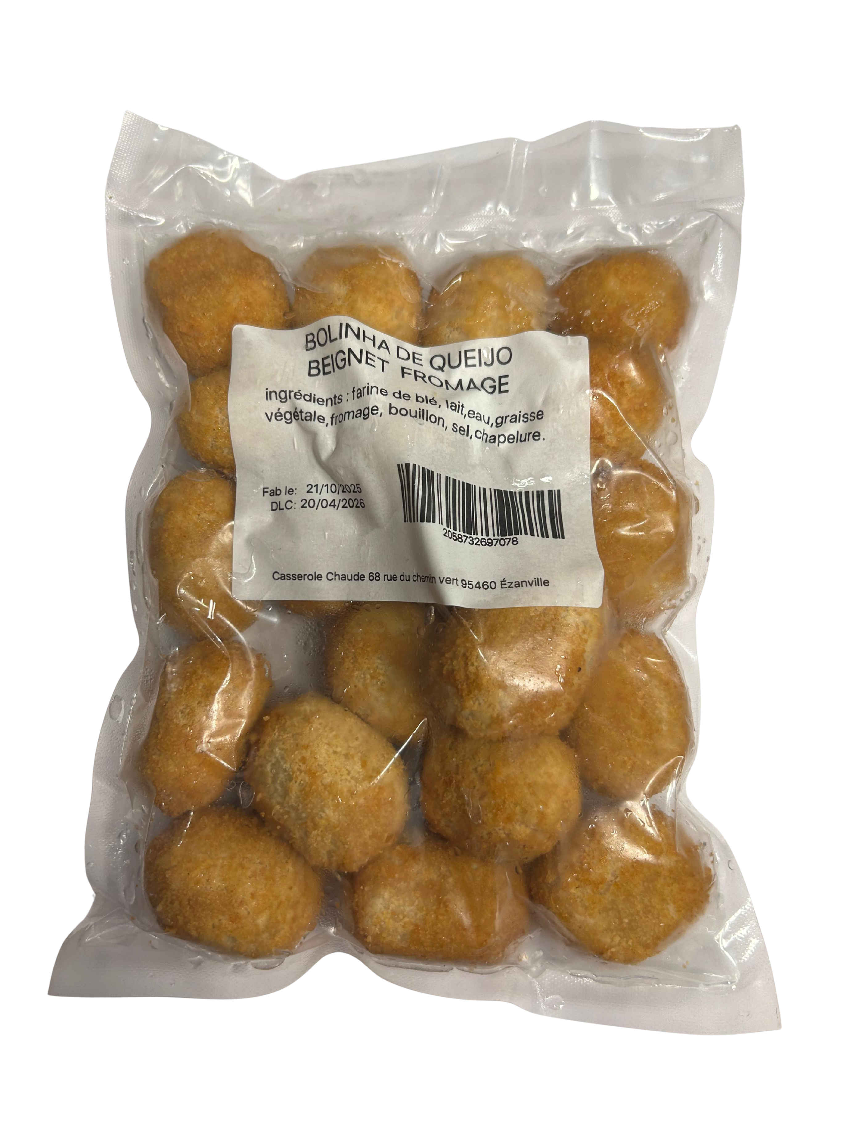 Bouchées au fromage (Boulette de fromage frite surgelée) - frites et surgelées – Paquet moyen – 20 unités de 25 g (500 g)