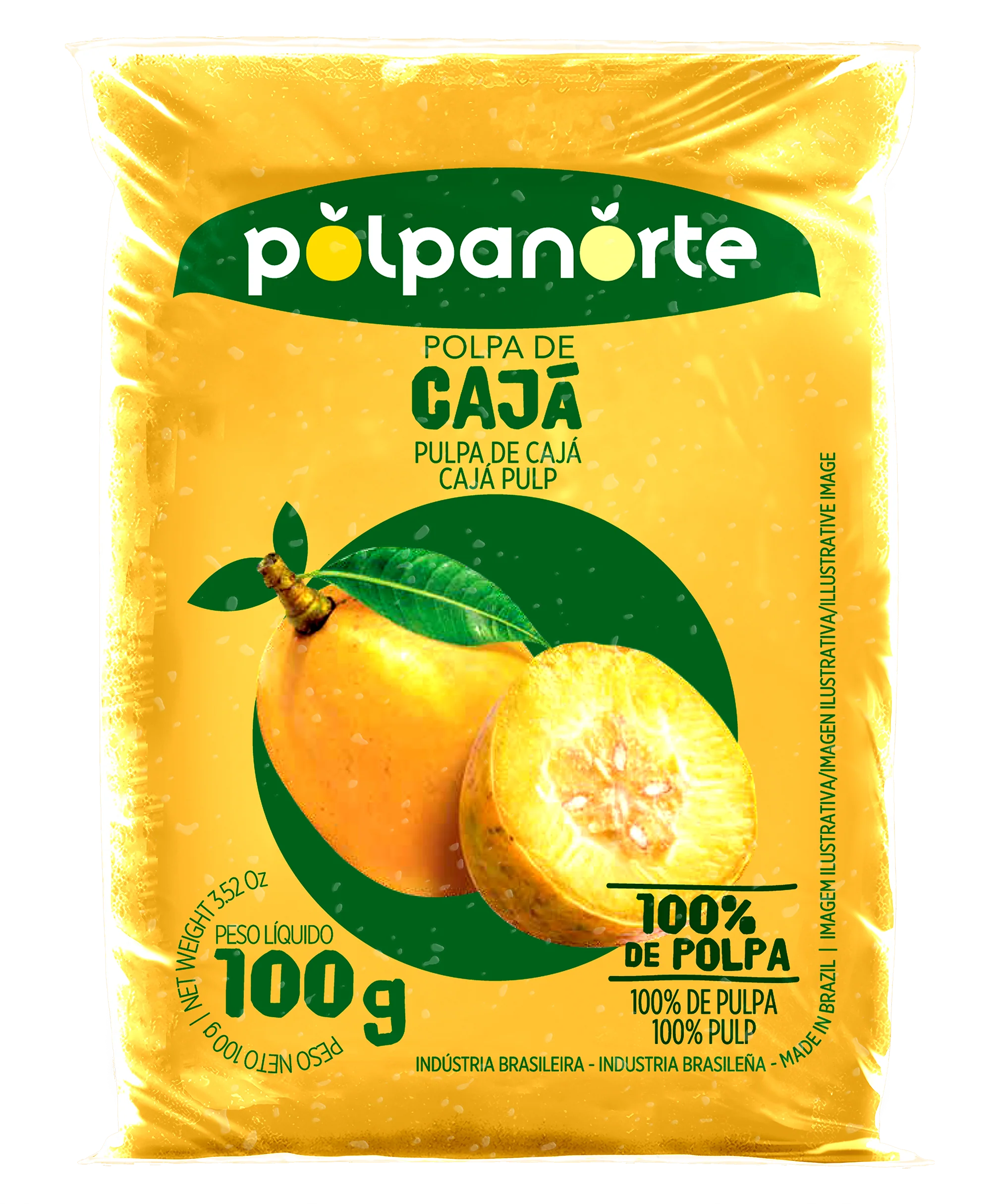 Pulpe de Cajá Congelée (Pulpe de Caja) - Polpanorte - 100 g