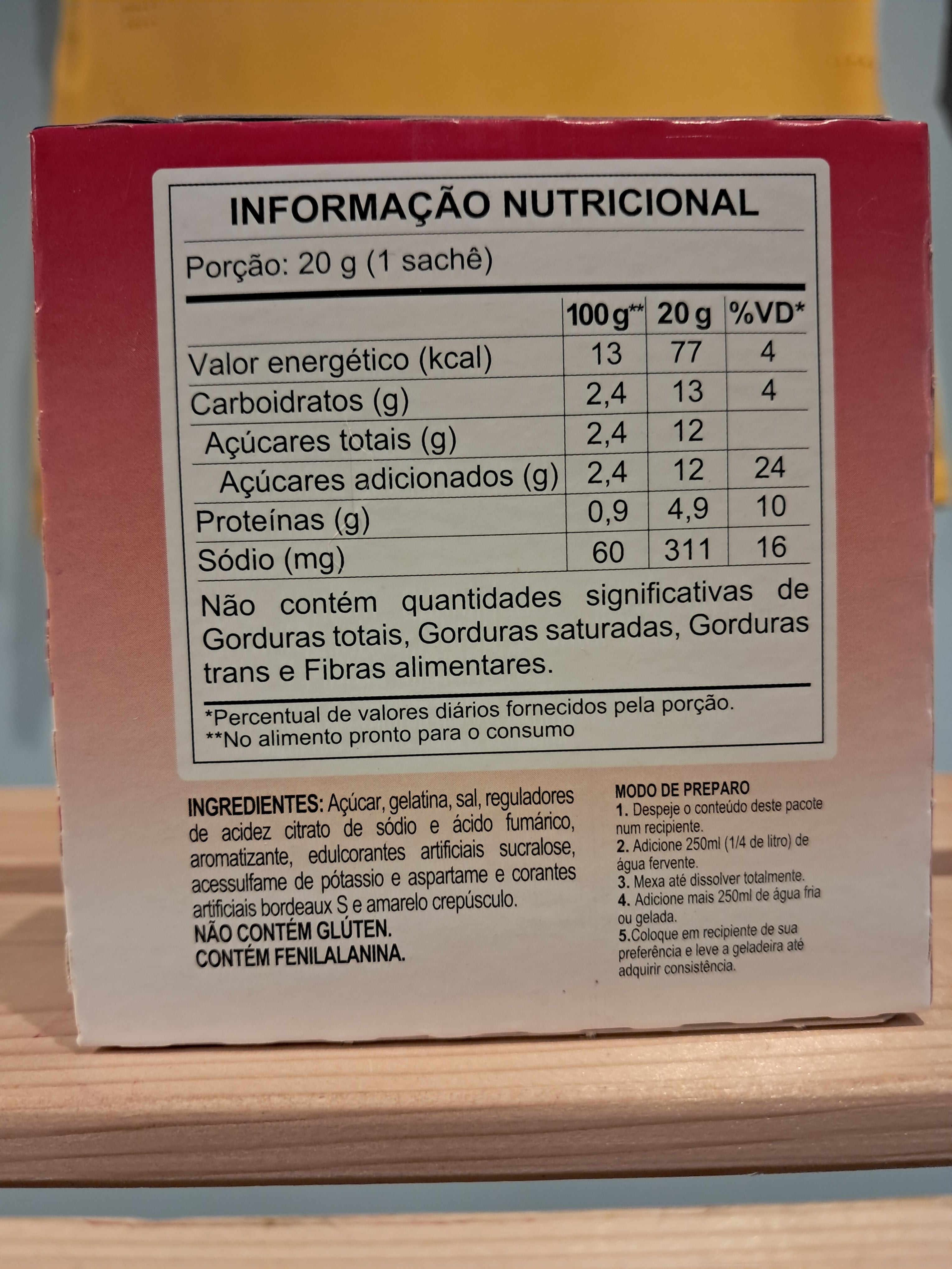 Strawberry Flavor Powdered Gelatin - TRISANTI - 20g