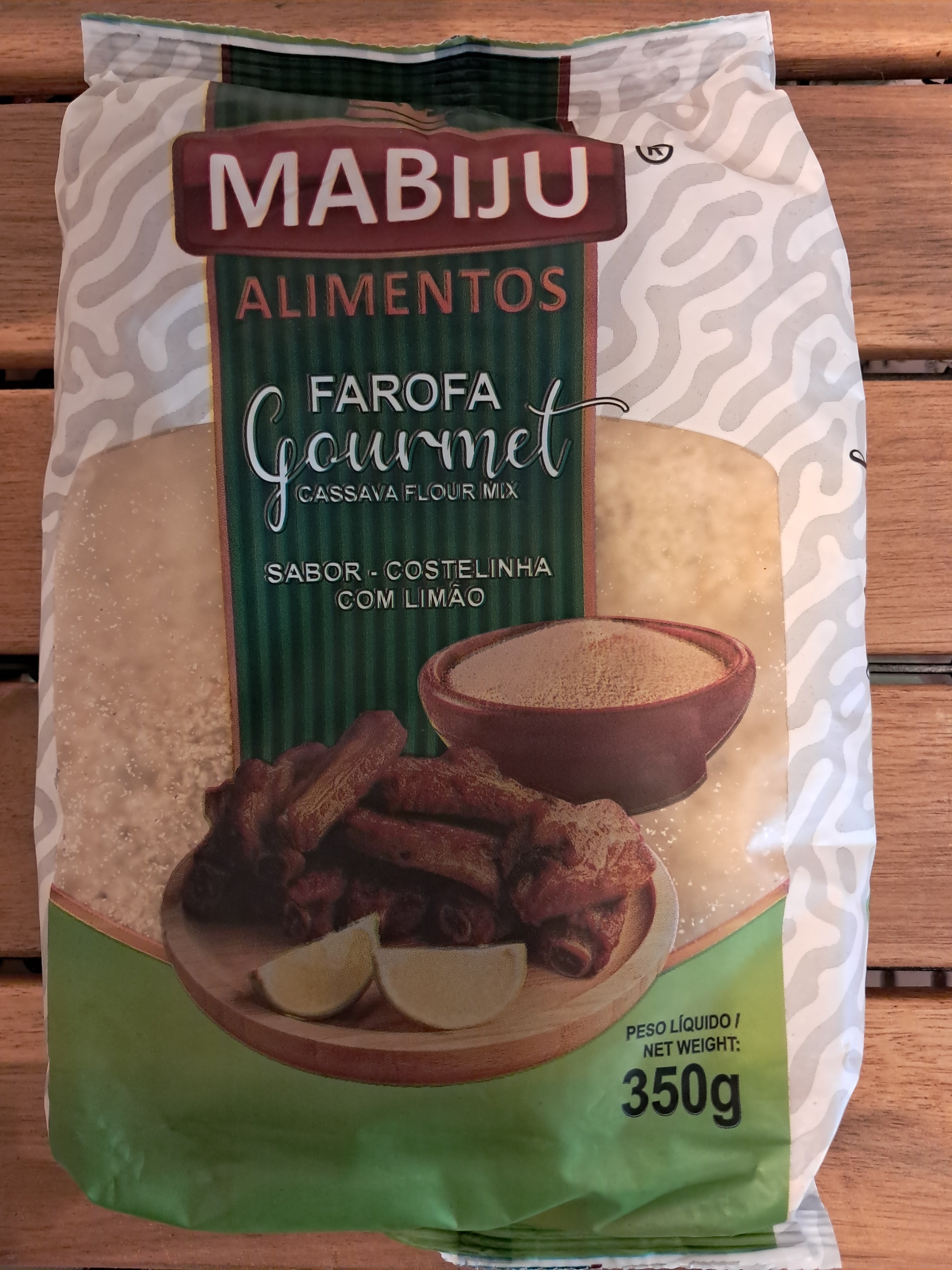 Gourmet Lemon Manioc Farofa Ready to Use (Ready Manioc Farofa with Ribs and Gourmet Lemon) - MABIJU - 350g
