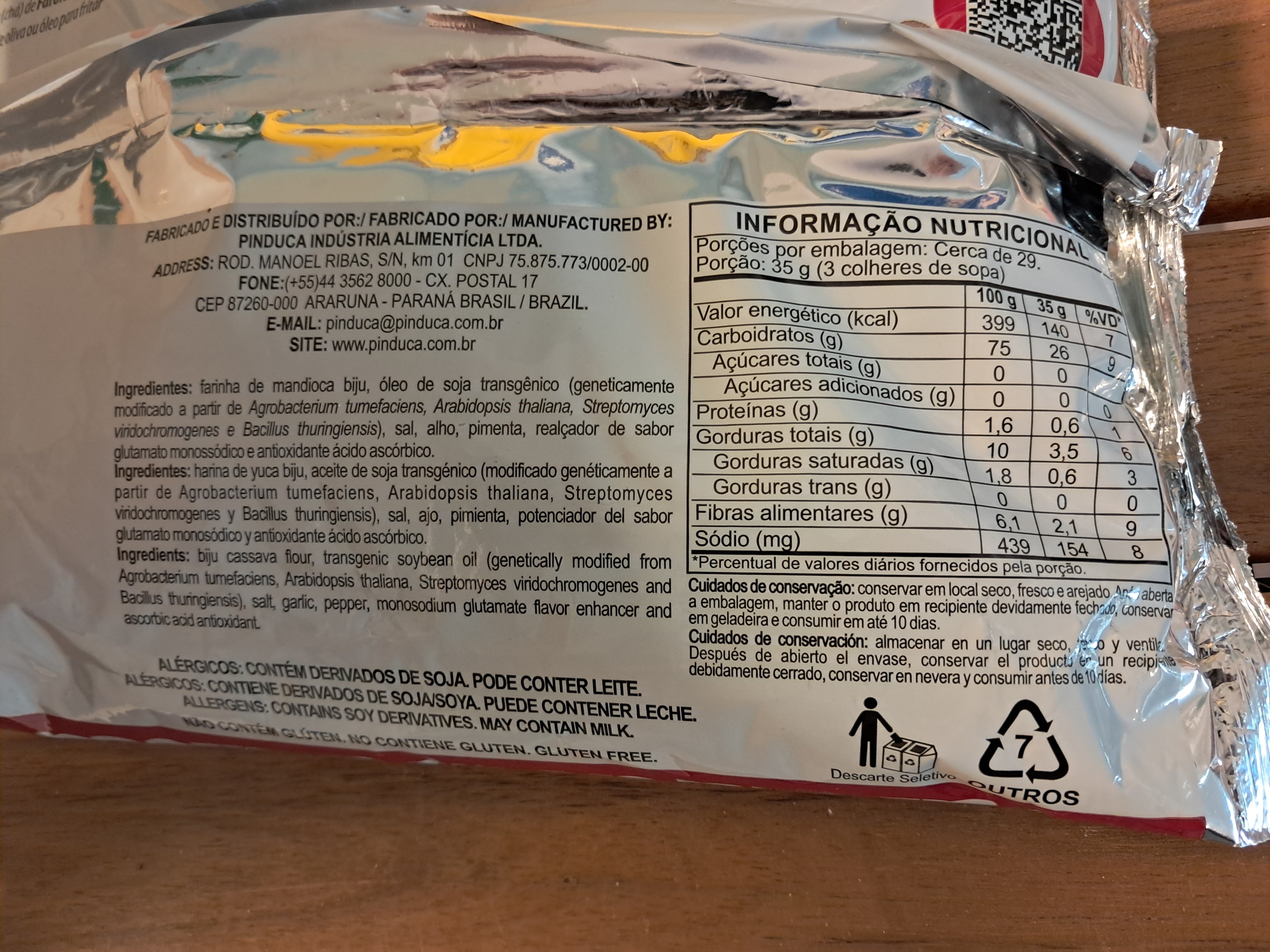 Farina di manioca condita (Farofa di Mandioca Tradizionale) - PINDUCA - 1kg