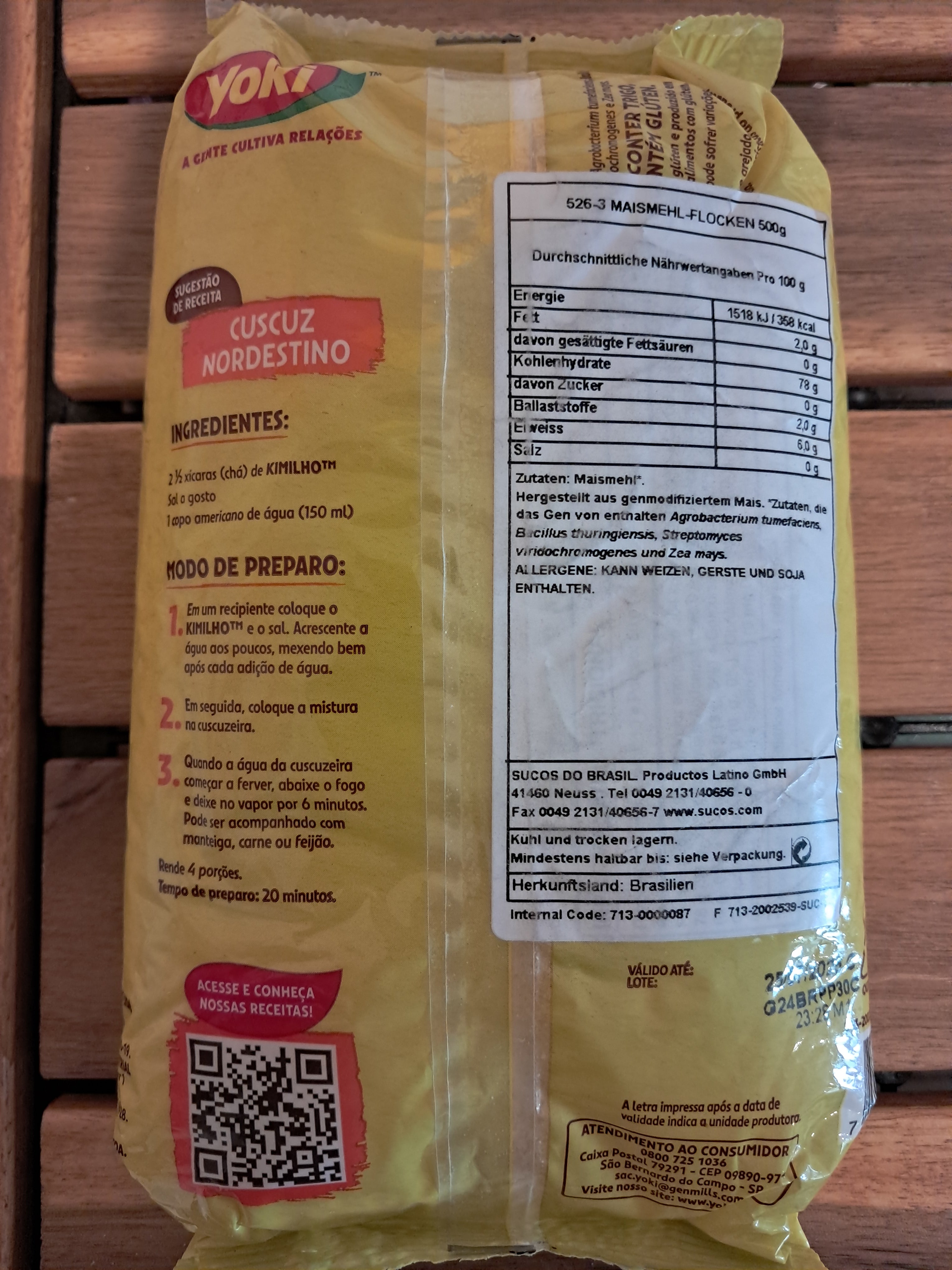 Farine de Maïs en Flocons Kimilho - YOKI - 500g - Promotion