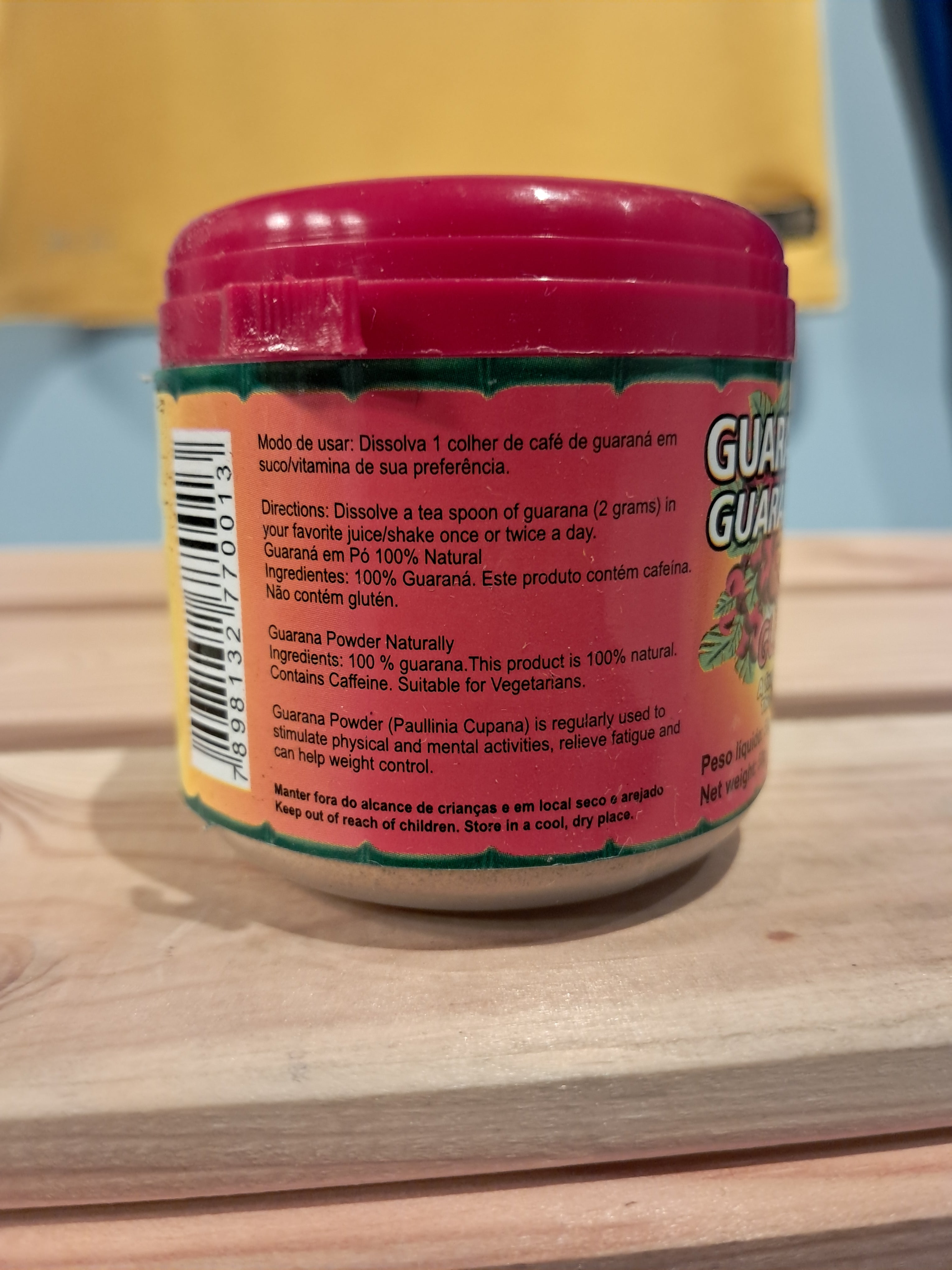 Guarana powder (Guaraná em pó) GUARANA - 50g