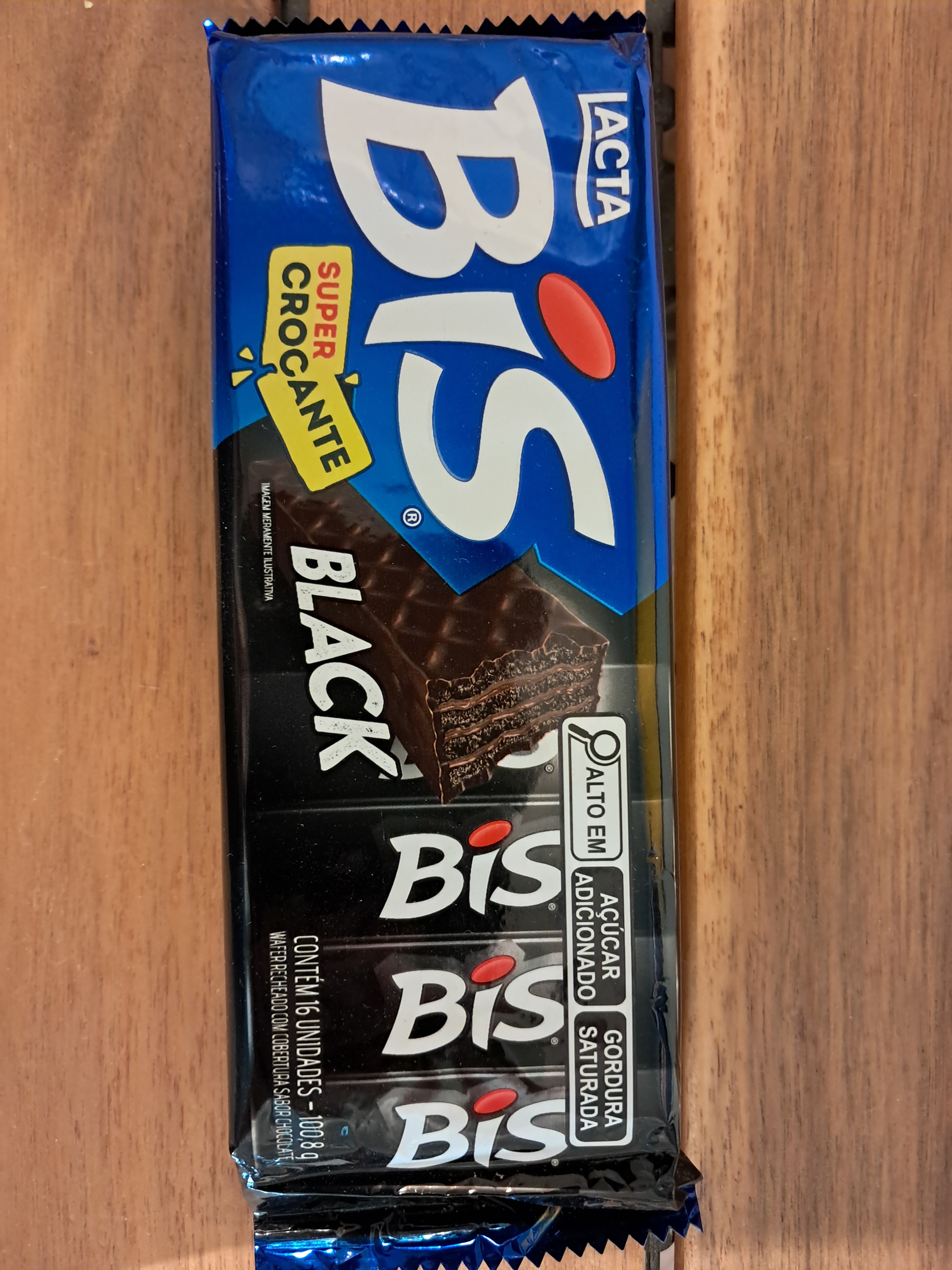 Dark chocolate wafers (Chocolate Black) BIS- LACTA - 100.8g