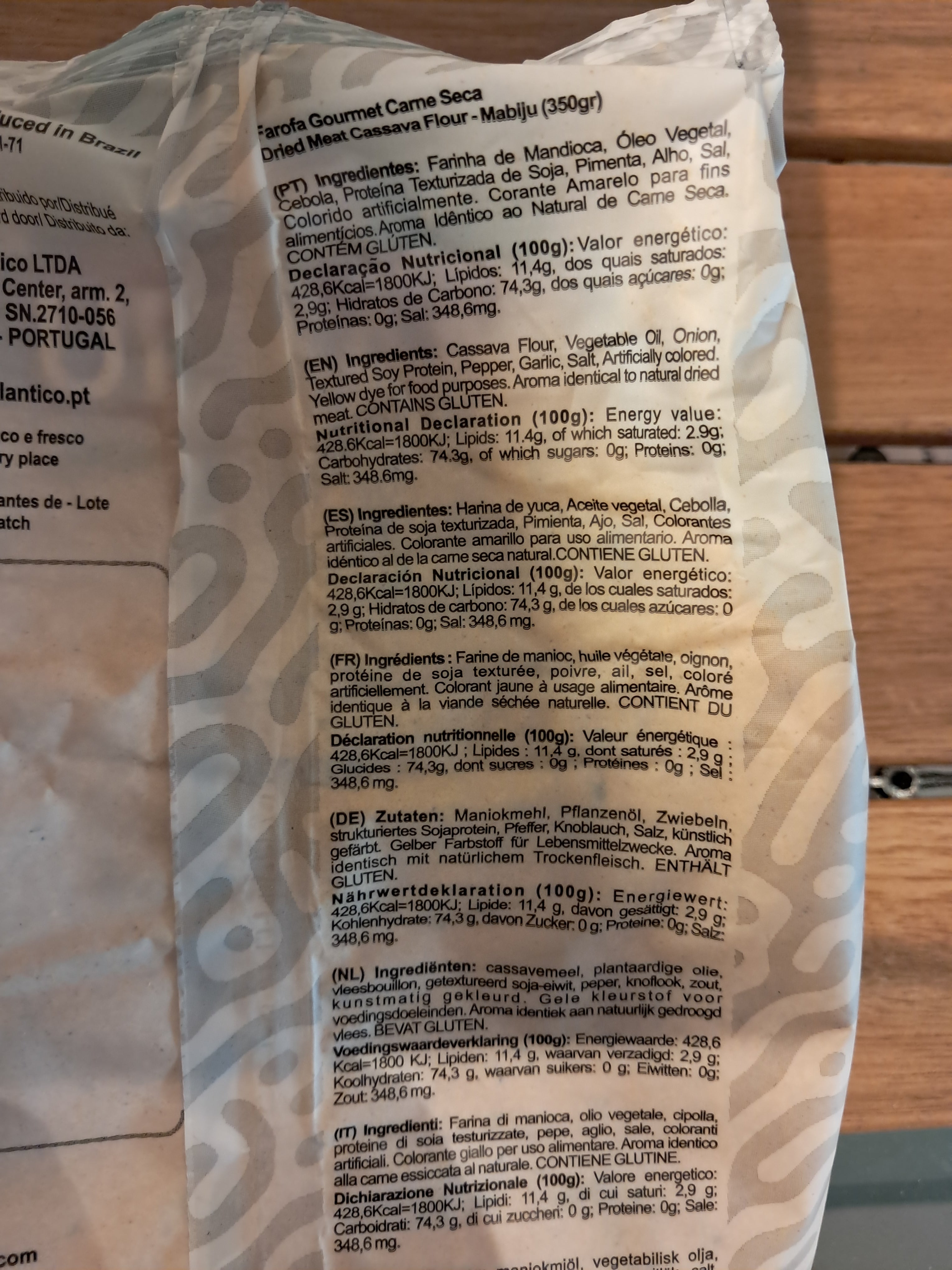 Seasoned cassava flour with dried meat flavor (Gourmet Dried Meat Cassava Farofa) - MABIJU - 350g