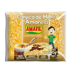 Canjica Amarela (Maïs sec jaune “Hominy”) - AMAFIL - 500g