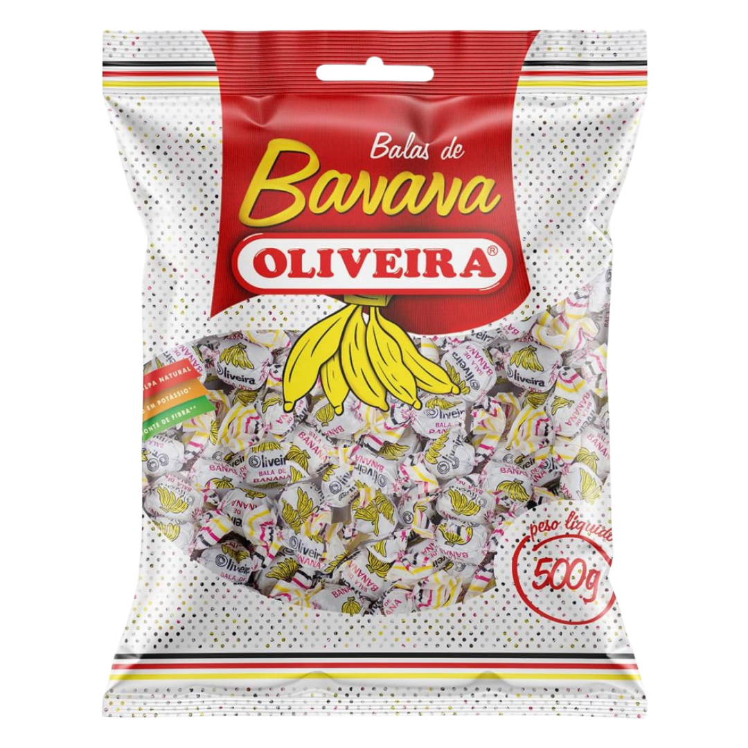 Bonbons alla pasta di frutta Banana- (Caramella alla Banana)- OLIVEIRA - 500g