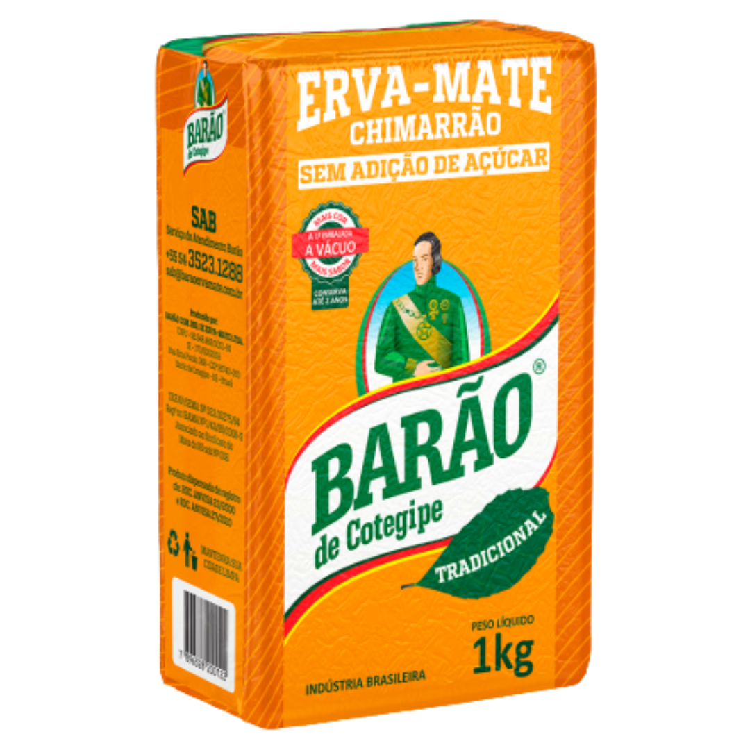 Erva Mate Chimarrão (Yerba Maté) - BARÃO - 1kg - Mon Petit Brésil