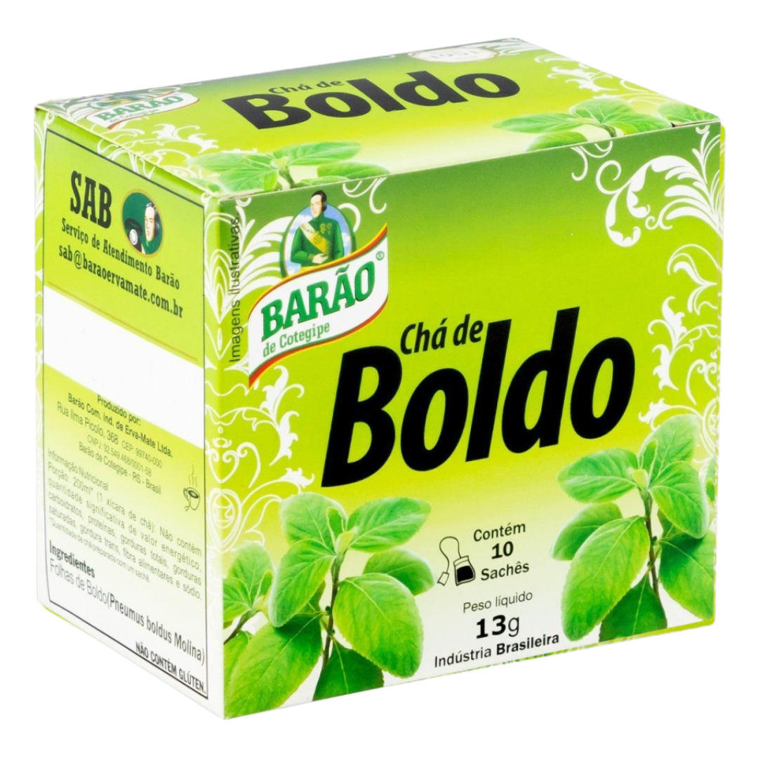 Chá de Boldo BARÃO - Contém 10 sachês