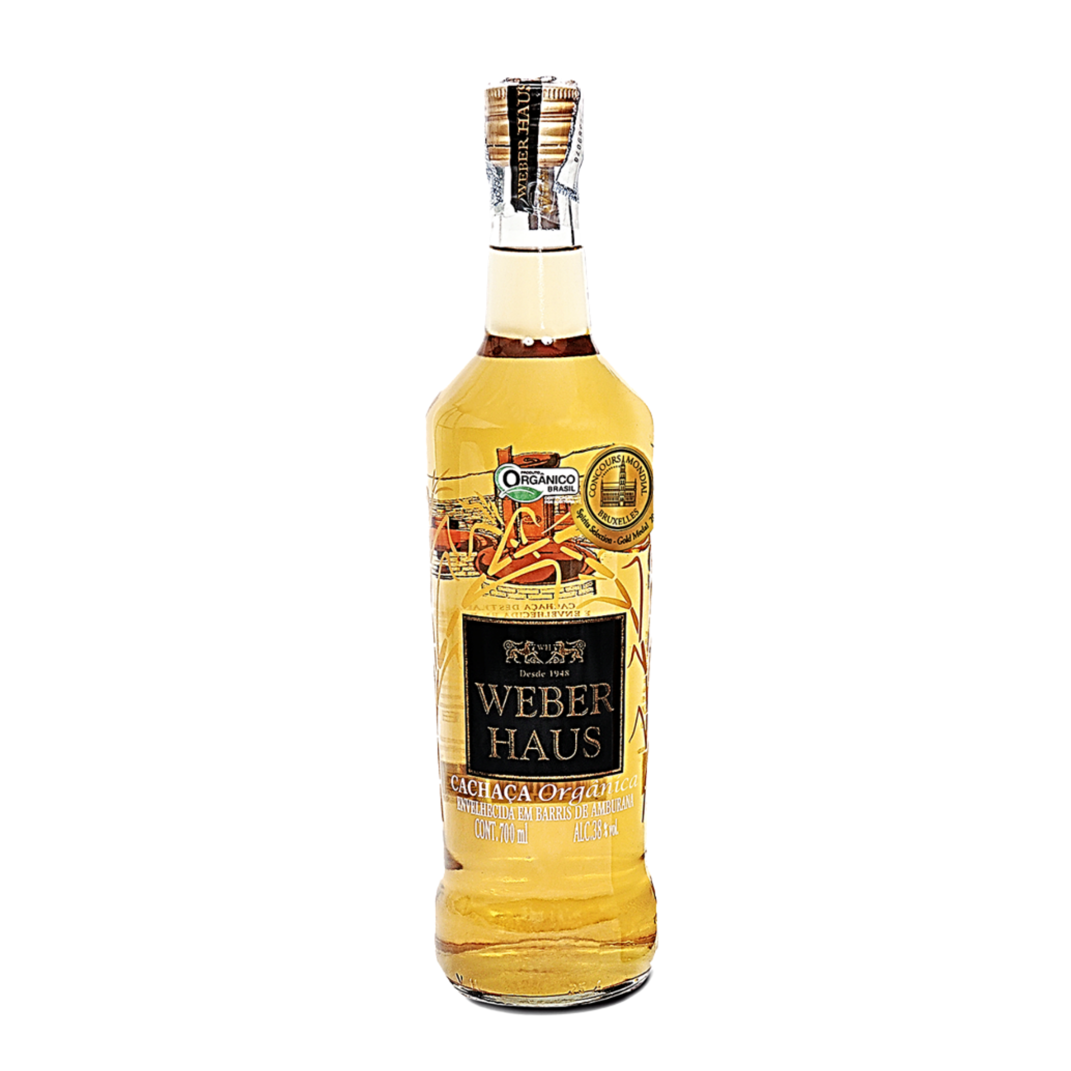 Cachaça artisanale Amburana BIO - (Cachaça vieillie Amburana biologique) - WEBER HAUS - 700ml