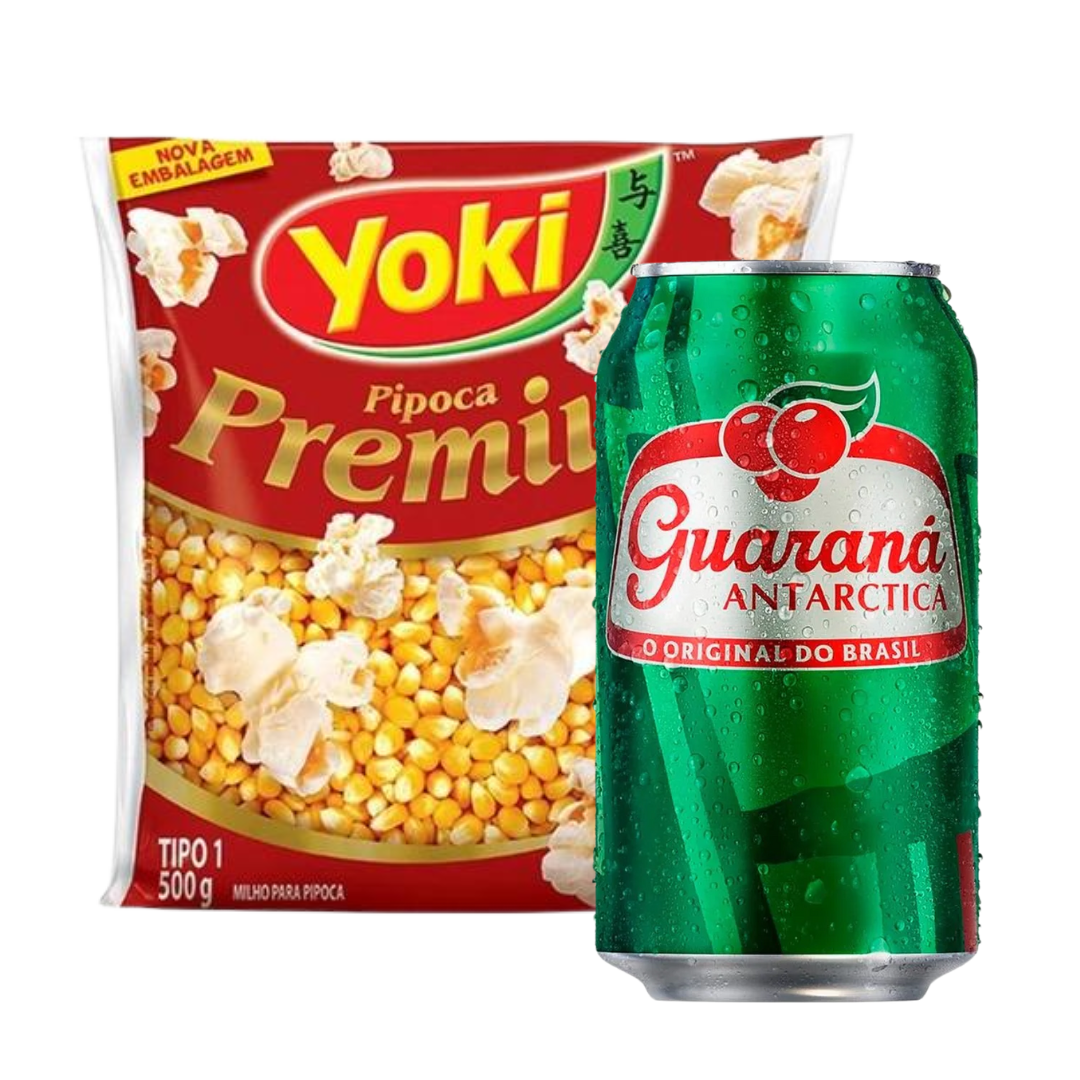 Combinação Perfeita - Milho para Pipoca Premium - YOKI - 400g + Guaraná Antarctica - 330ml