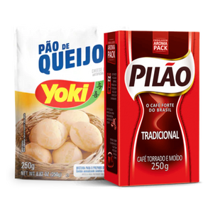 Combinação Perfeita - Mistura para Pão de Queijo - YOKI - 250g + Café Tradicional - PILÃO - 250g