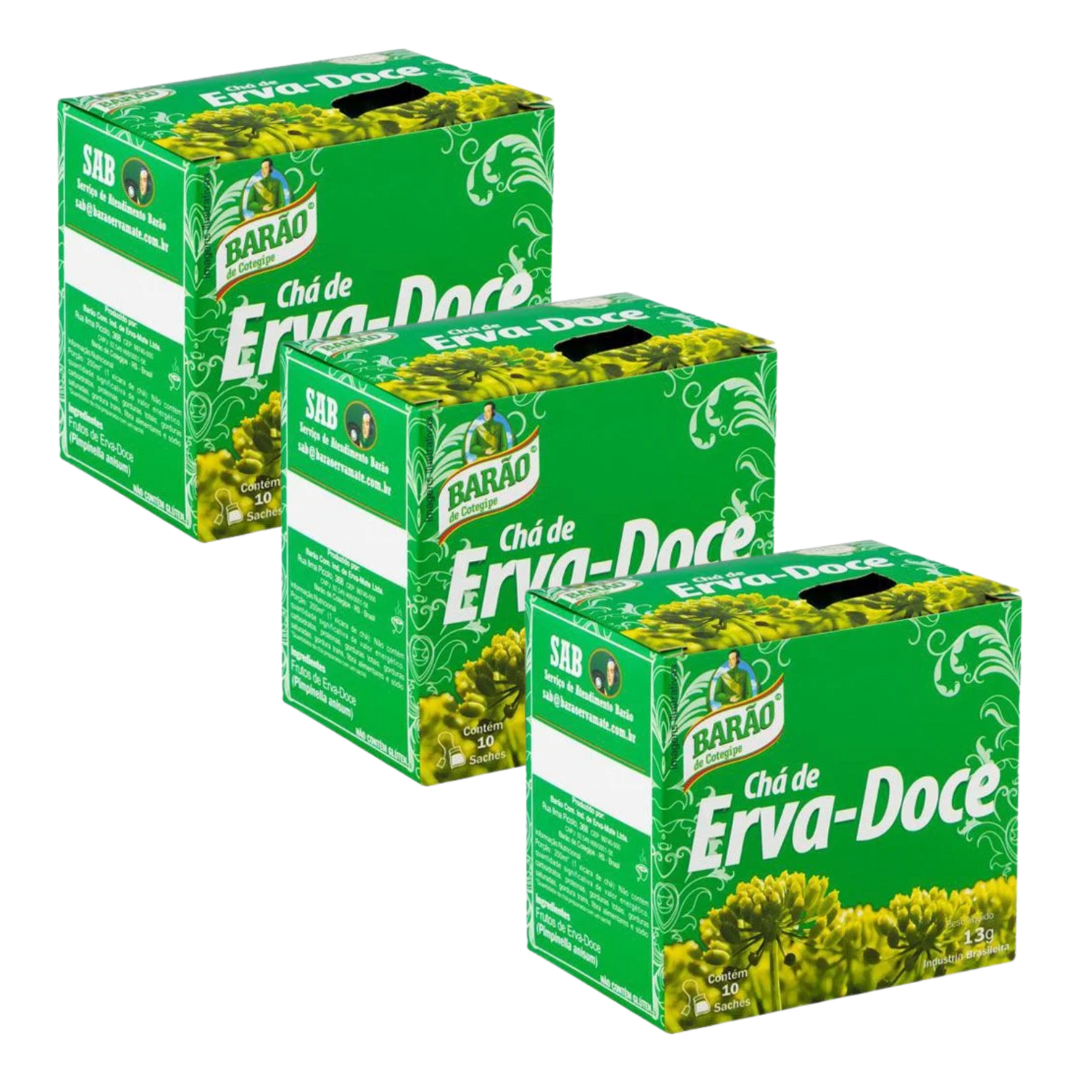 Ensemble - Infusion de Fenouil - BARÃO - Contient 10 sachets - Achetez 3 unités et bénéficiez de 10 % de réduction