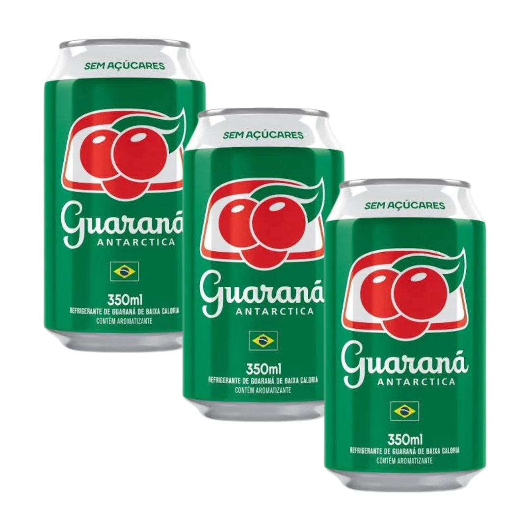 Soda brésilien au Guaraná sans sucre (Guaraná Antarctica zero) – 3 x 330ml