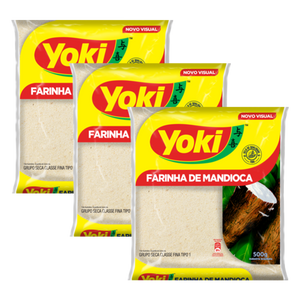 Combo - Farine de Manioc Cru - YOKI - 500g - Achetez 3 unités et obtenez 10% de réduction.