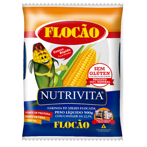 Farinha de Milho Flocão (Flocons de maïs) - NUTRIVITA - 500g