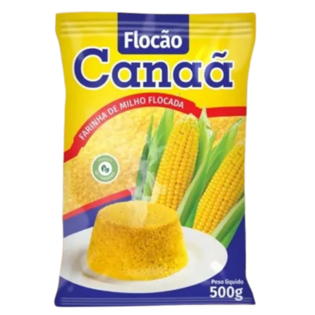 Corn flakes (Corn Flour Flocão (Non-GMO)) - CANAÃ - 500g