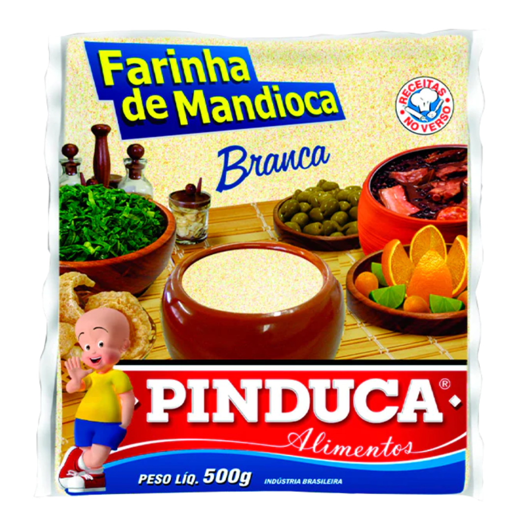 Farinha de Mandioca Crua Branca (Farine de Manioc Cru Blanc) - PINDUCA - 500g - Mon Petit Brésil
