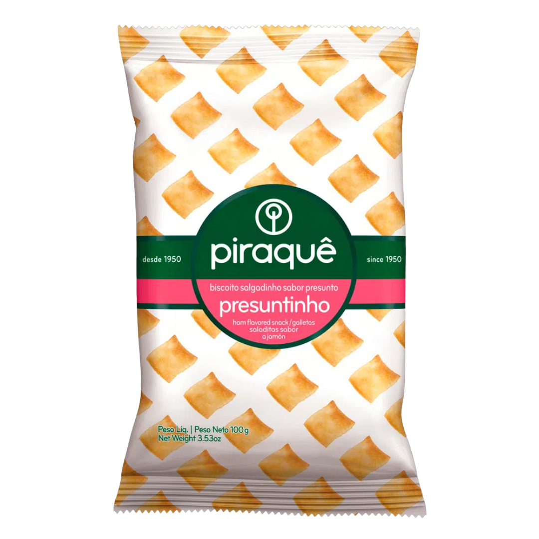 Biscoito Presuntinho (Biscuits apéritif saveur jambom) - PIRAQUÊ - 100g - Promoção