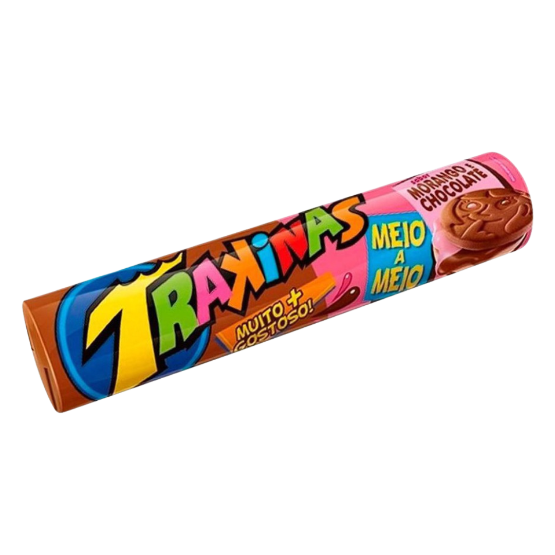 Biscuit Trakinas Chocolat et Fraise (Biscuits Fourrés chocolat/fraise) - NABISCO - 126g