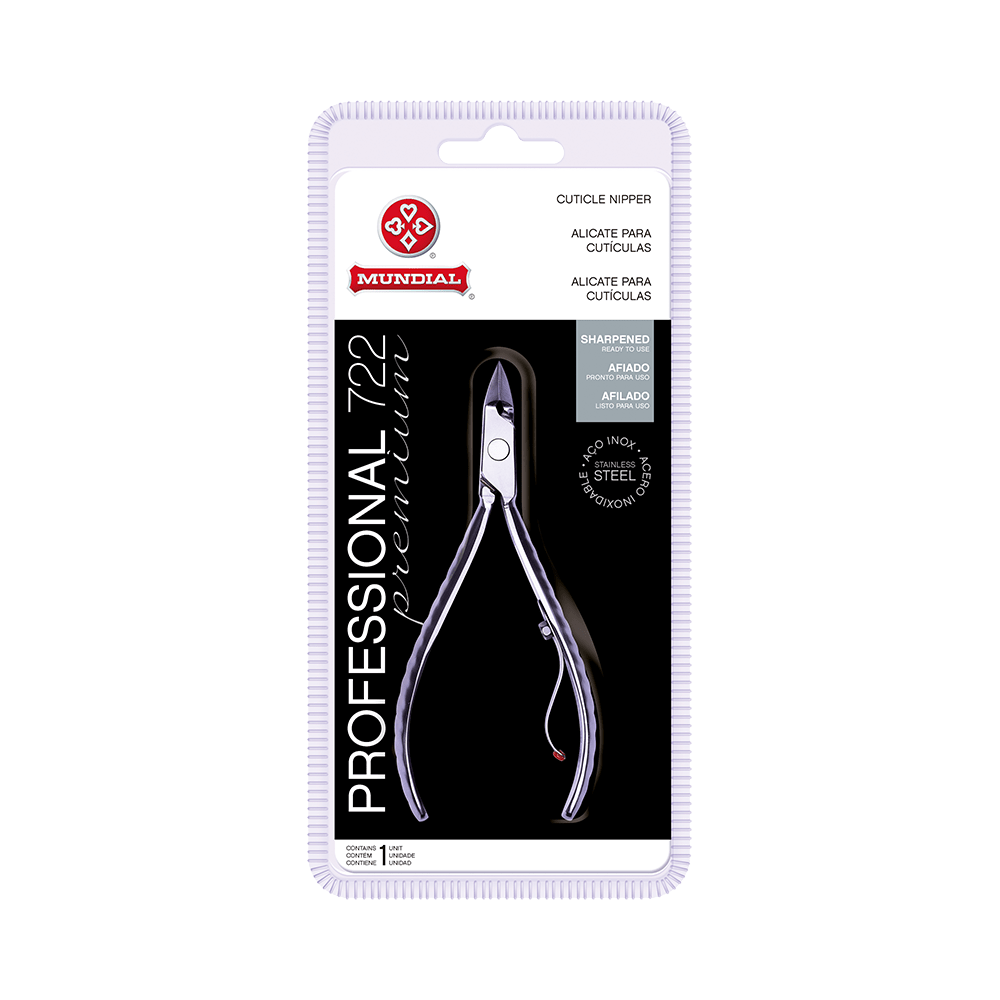 Alicate para Cutícula Profissional 722 (Pince à cuticules professionnelle en acier inoxydable) - MUNDIAL - Mon Petit Brésil