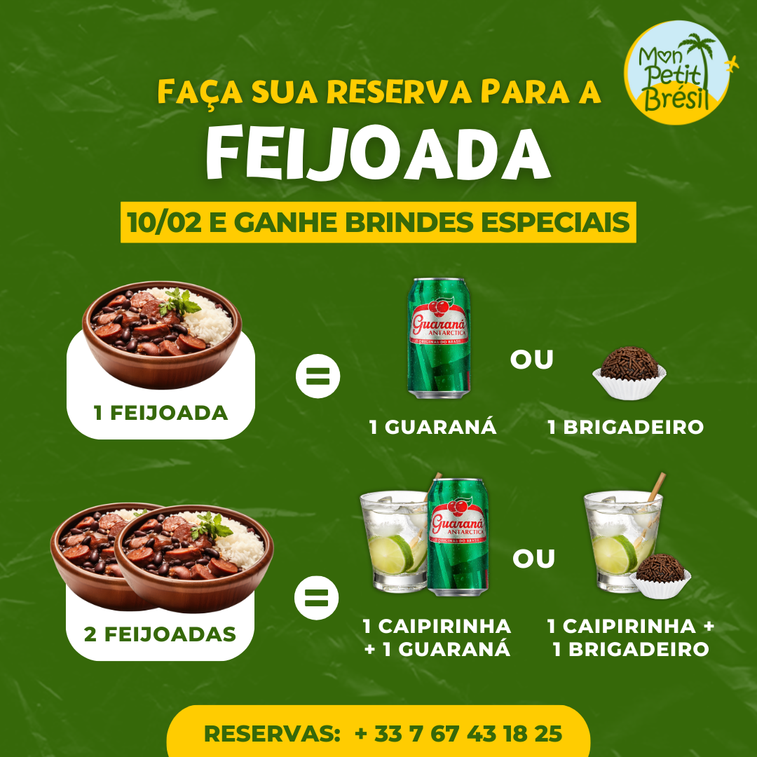 10/02/24 - Reserve sua Feijoada e ganhe brindes especiais