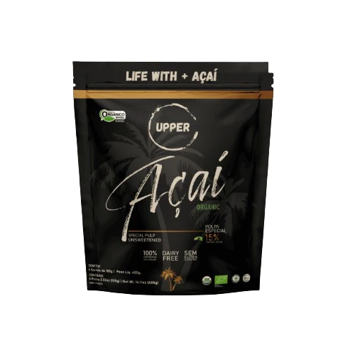 Pure Organic Açai Pulp - Frozen Product (Pure Açai Pulp) Organic - Frozen 4x100g (400g) - UPPER