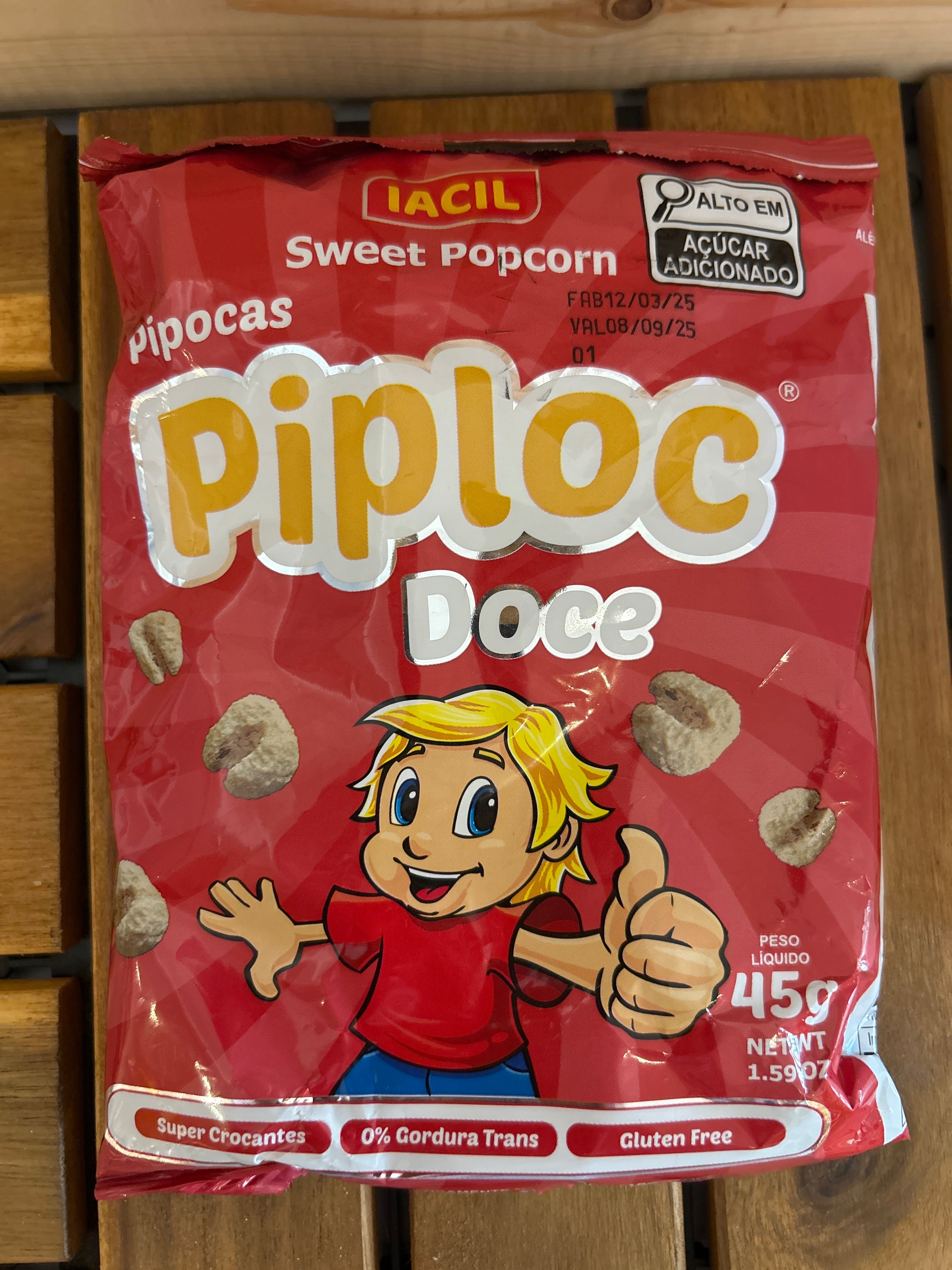 Pop-corn sucré (Pipoca Doce) - PIPLOC - 45g
