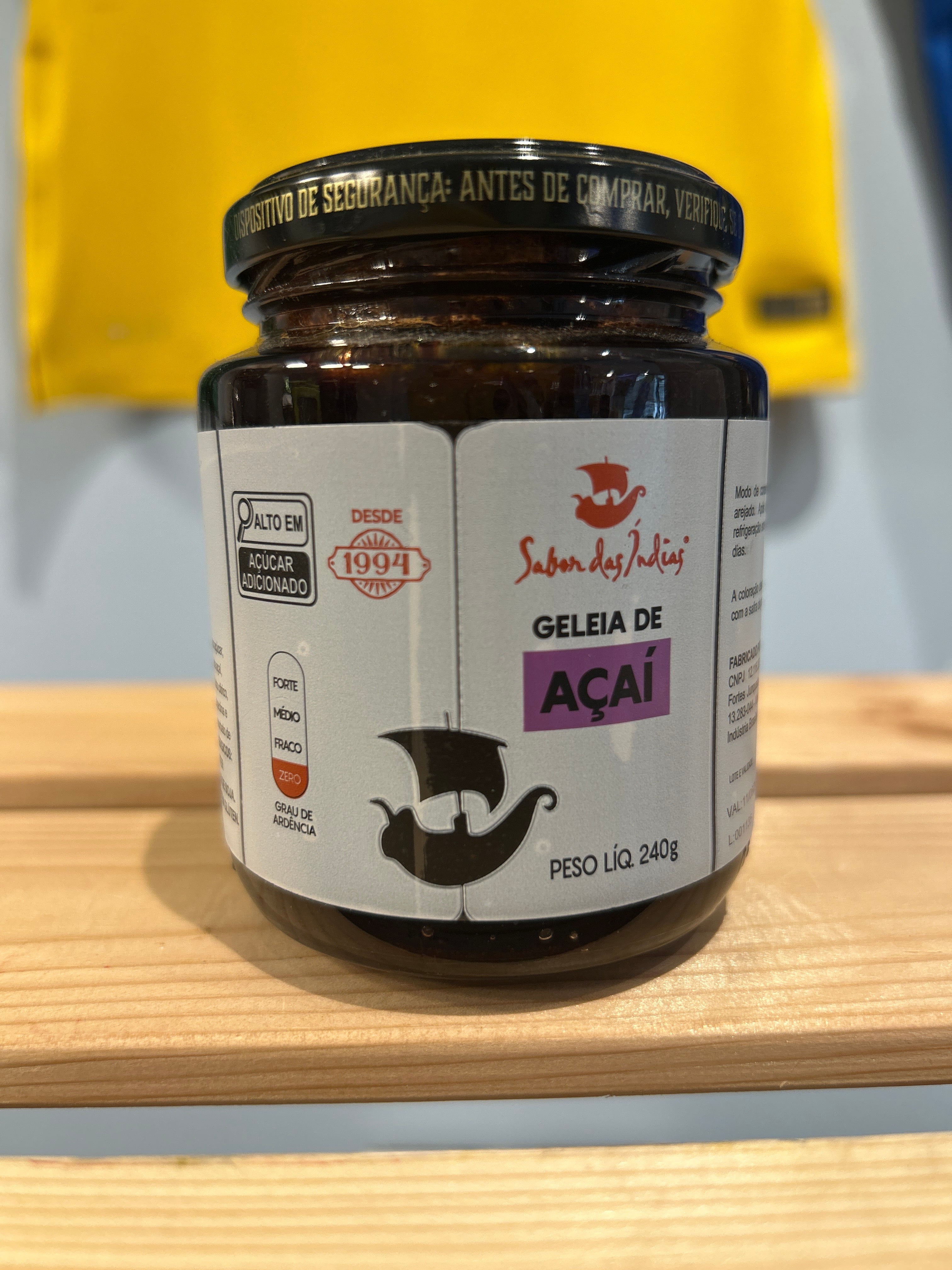 Confiture d'Aça (Geléia de Açaí) - SABOR DAS ÍNDIAS - 240g
