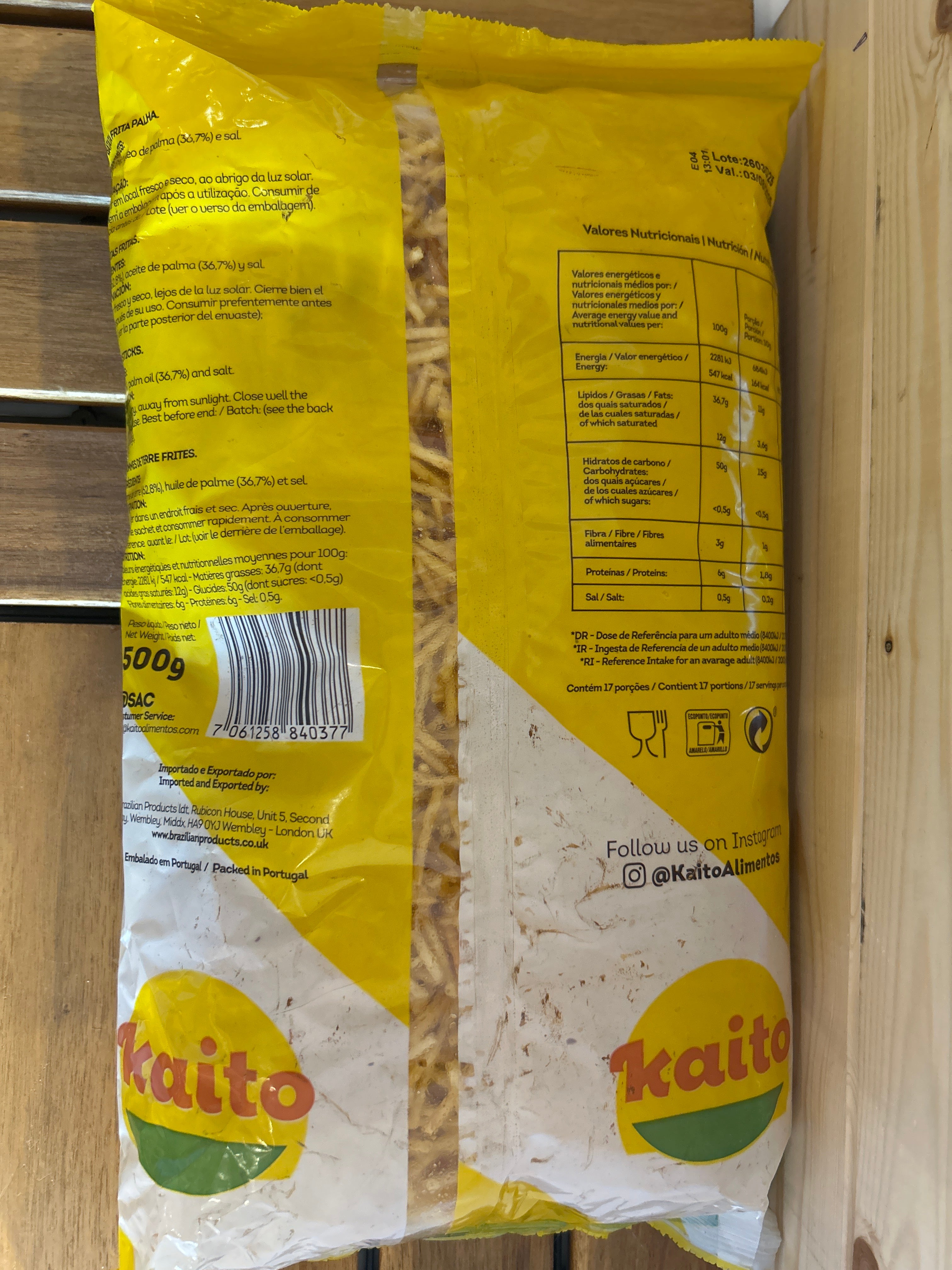 Pomme de Terre – paille (Batata Palha) - KAITO - 500g - Promoção