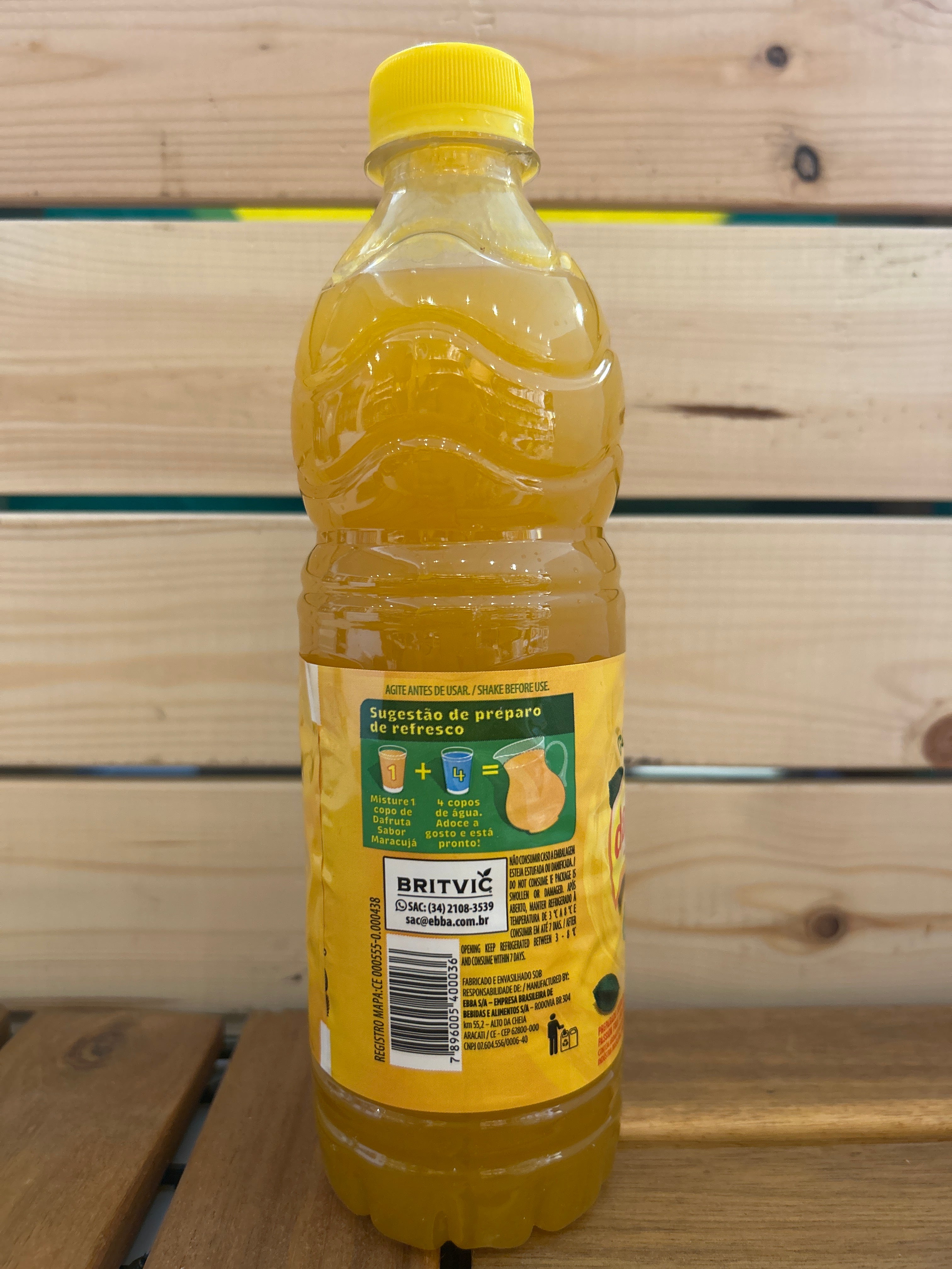 Jus de Fruits concentré (Fruits de la passion) Suco Concentrado de Maracujá DAFRUTA - 500 ml