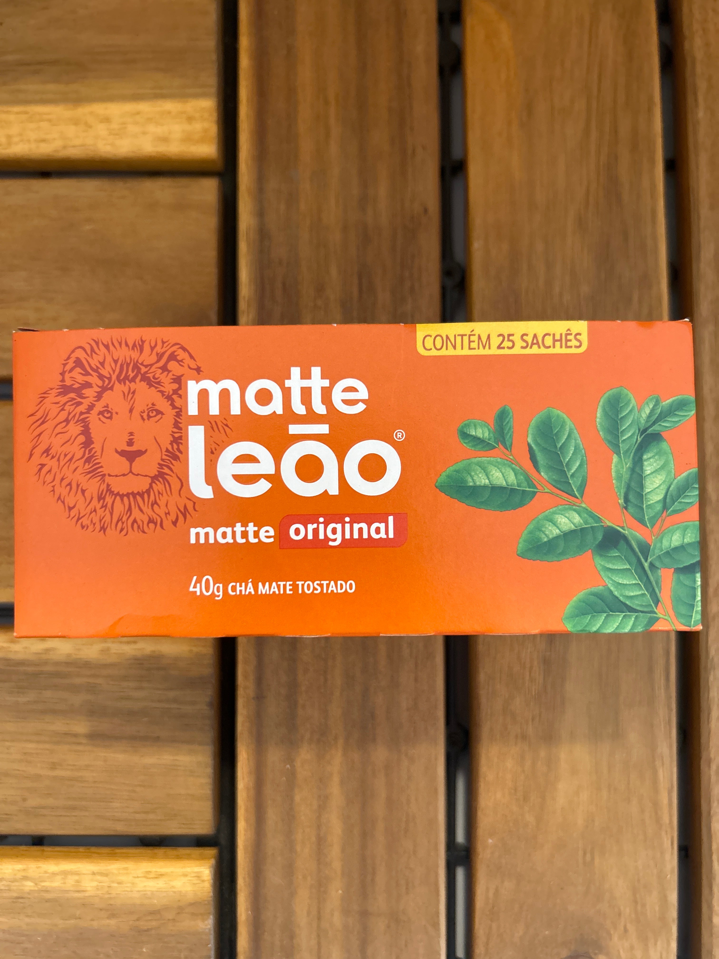 Tisane de maté sachet (Chá Matte Original) - LEÃO - 40g - Contém 25 sachês